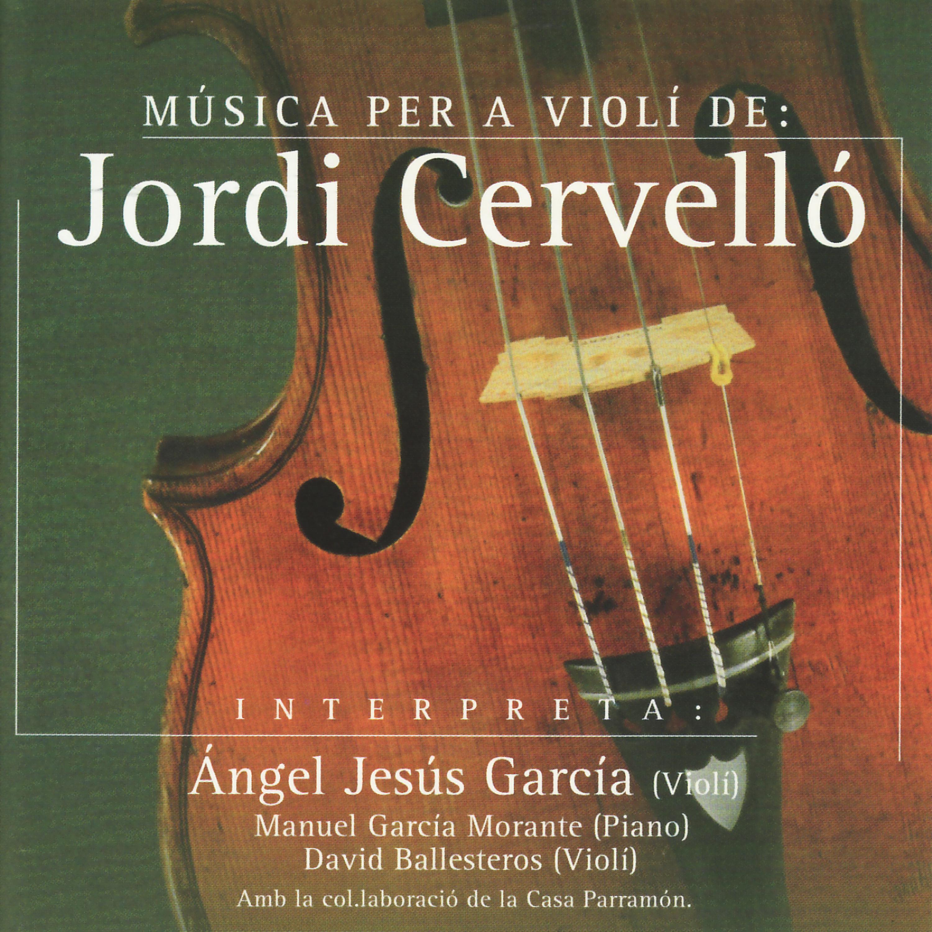 Постер альбома Música Per A Violí De: Jordi Cervelló