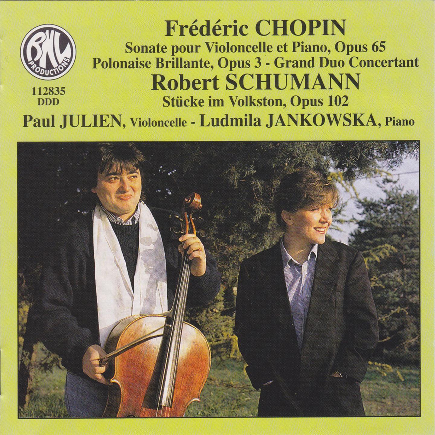 Постер альбома Chopin & Schumann: Sonates pour violoncelle et piano