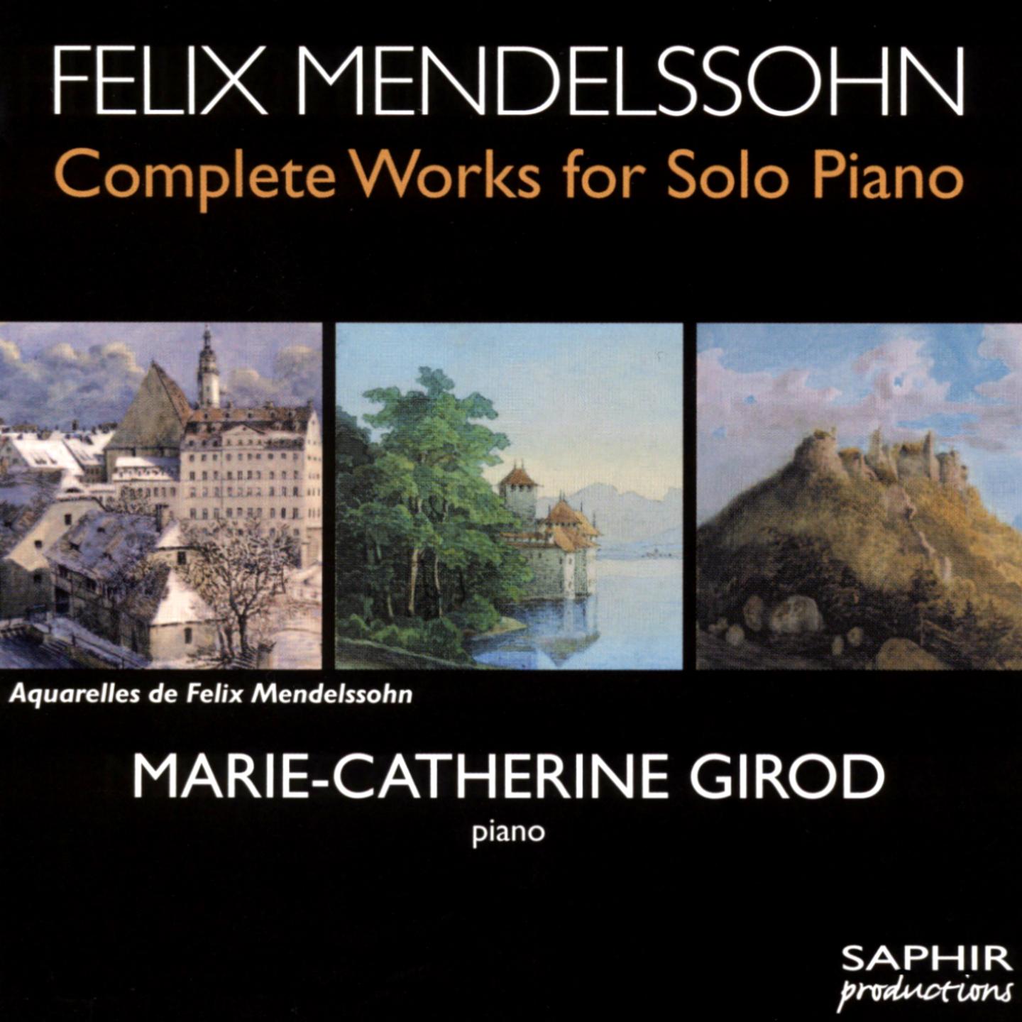 Постер альбома Mendelssohn: Complete Works for Solo Piano, Vol. 6