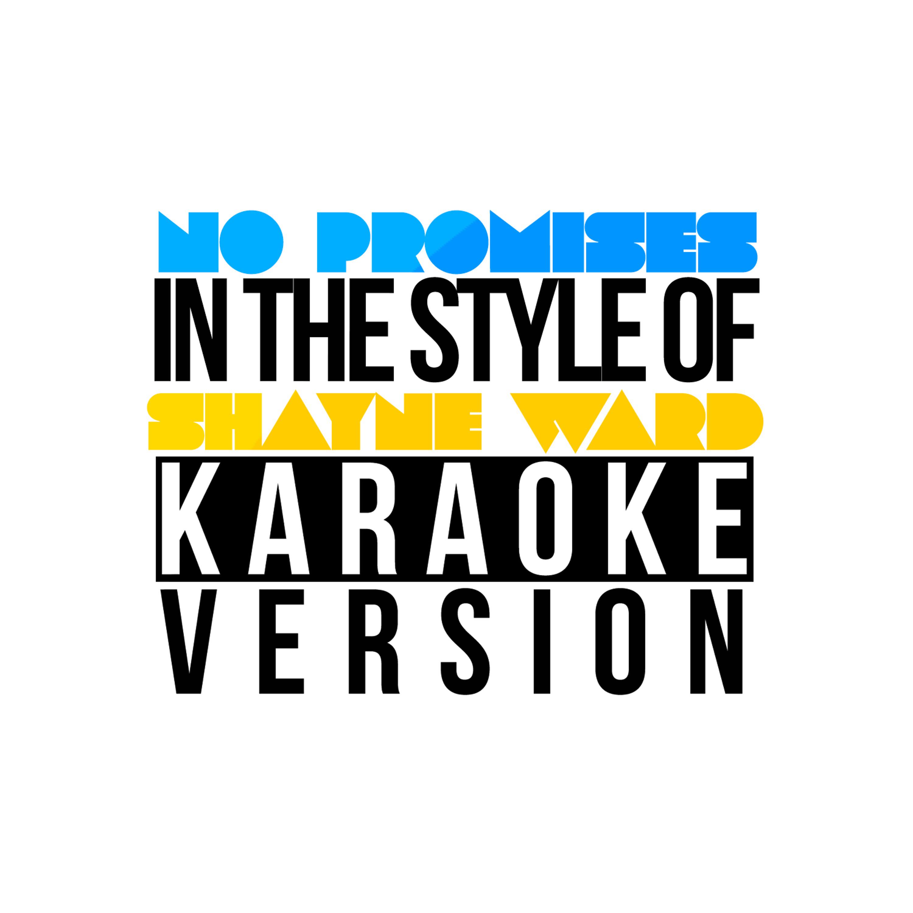 Постер альбома No Promises (In the Style of Shayne Ward) [Karaoke Version] - Single