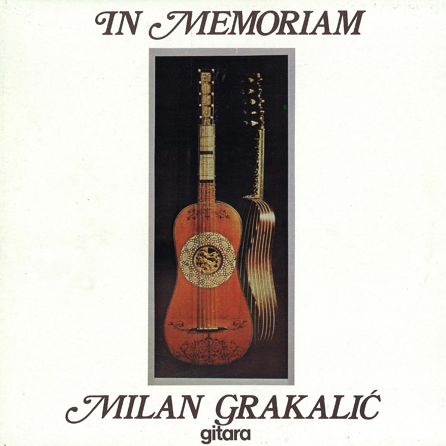 Постер альбома In Memoriam - Milan Grakalić, Gitara