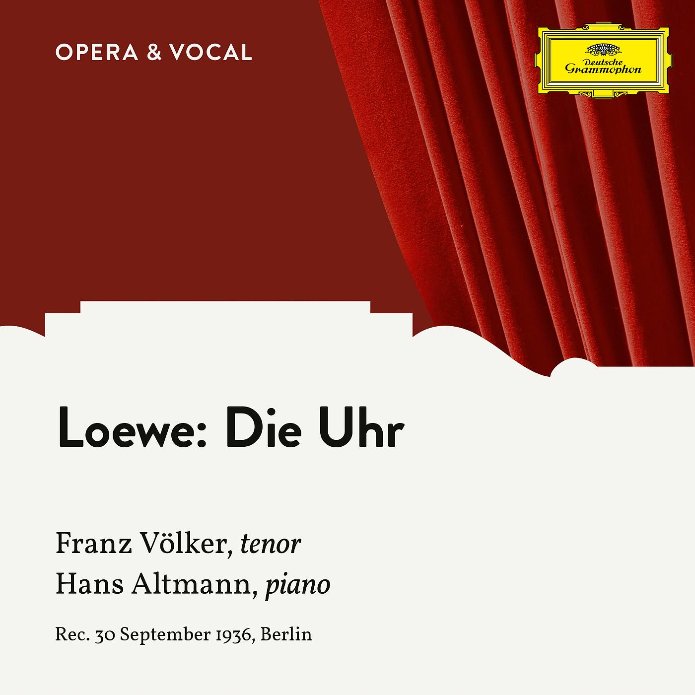 Постер альбома Loewe: Die Uhr, Op. 123, No. 3