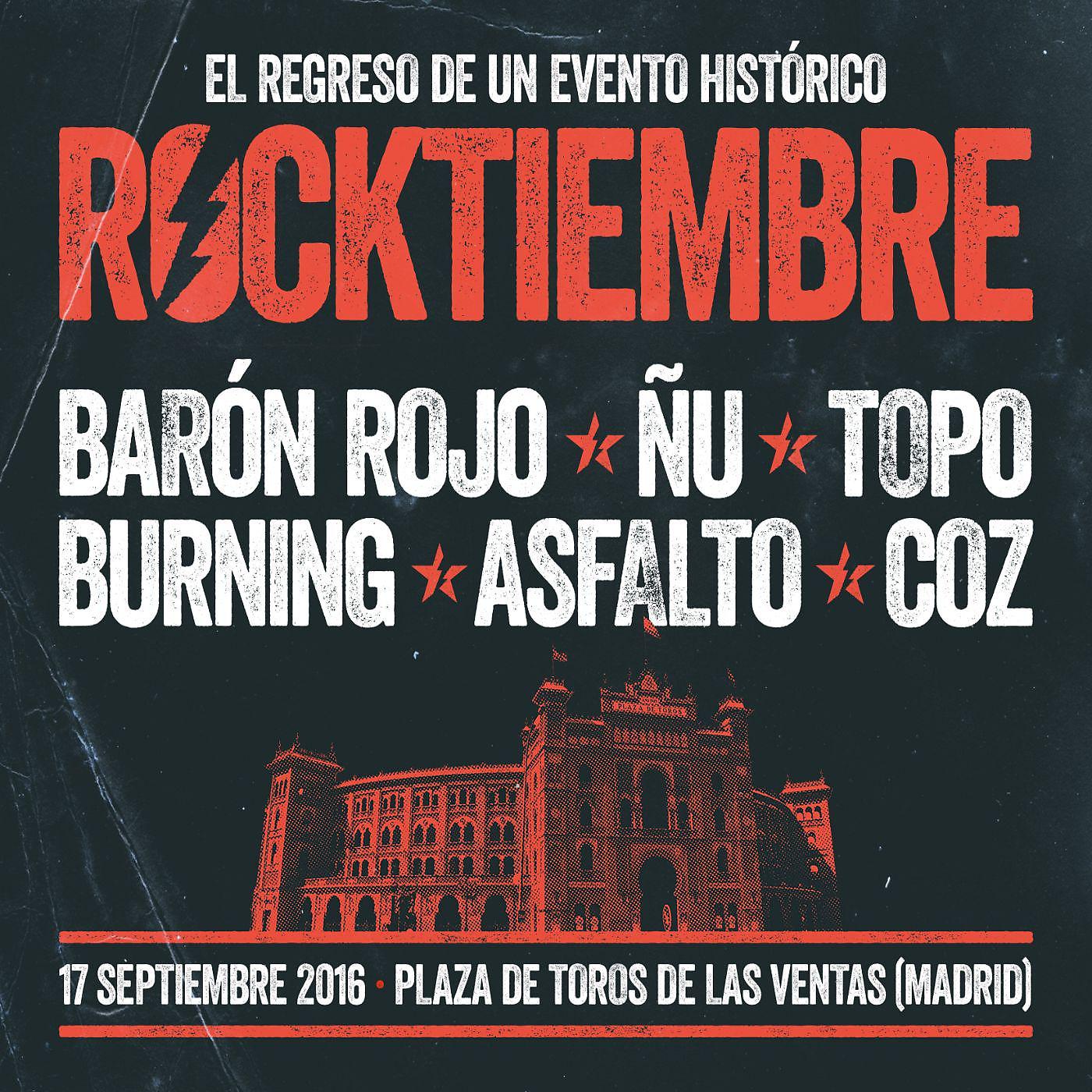 Постер альбома Rocktiembre (Plaza de Toros de las Ventas Madrid 17 septiembre 2016)
