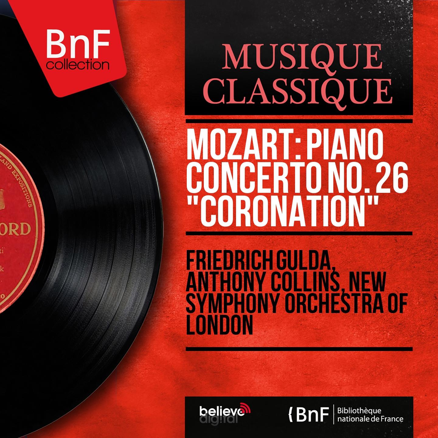 Постер альбома Mozart: Piano Concerto No. 26 "Coronation" (Mono Version)