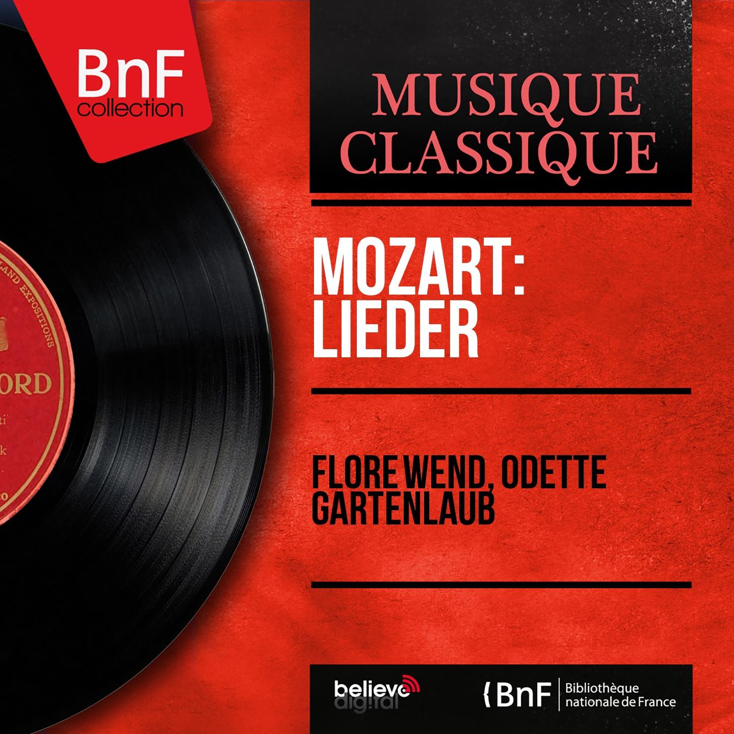 Постер альбома Mozart: Lieder (Mono Version)