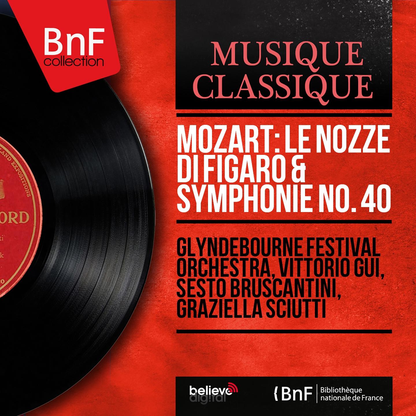 Постер альбома Mozart: Le nozze di Figaro & Symphonie No. 40 (Mono Version)
