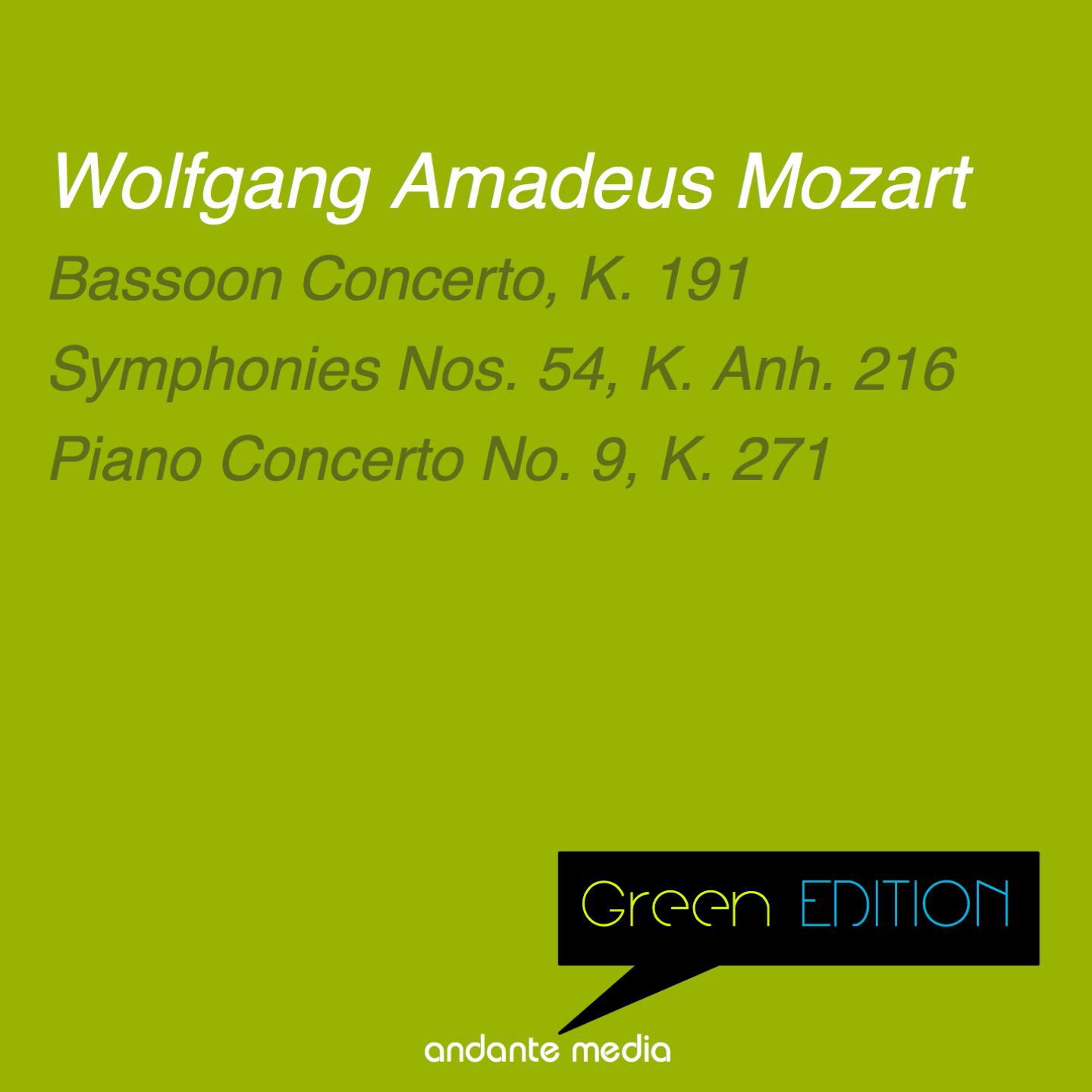 Постер альбома Green Edition - Mozart: Bassoon Concerto, K. 191 & Piano Concerto No. 9 "Jeunehomme"