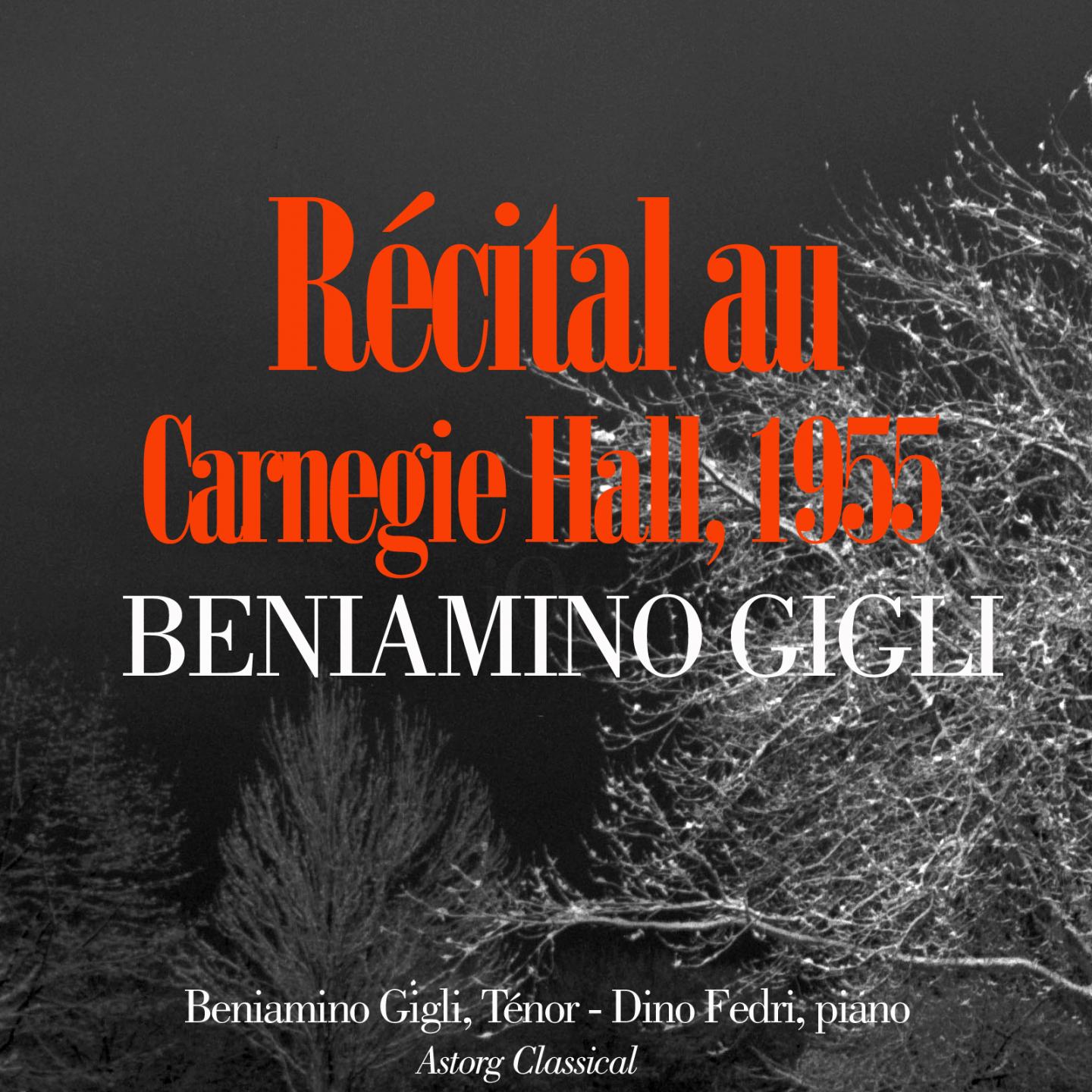 Постер альбома Récital au Carnégie Hall, 1955