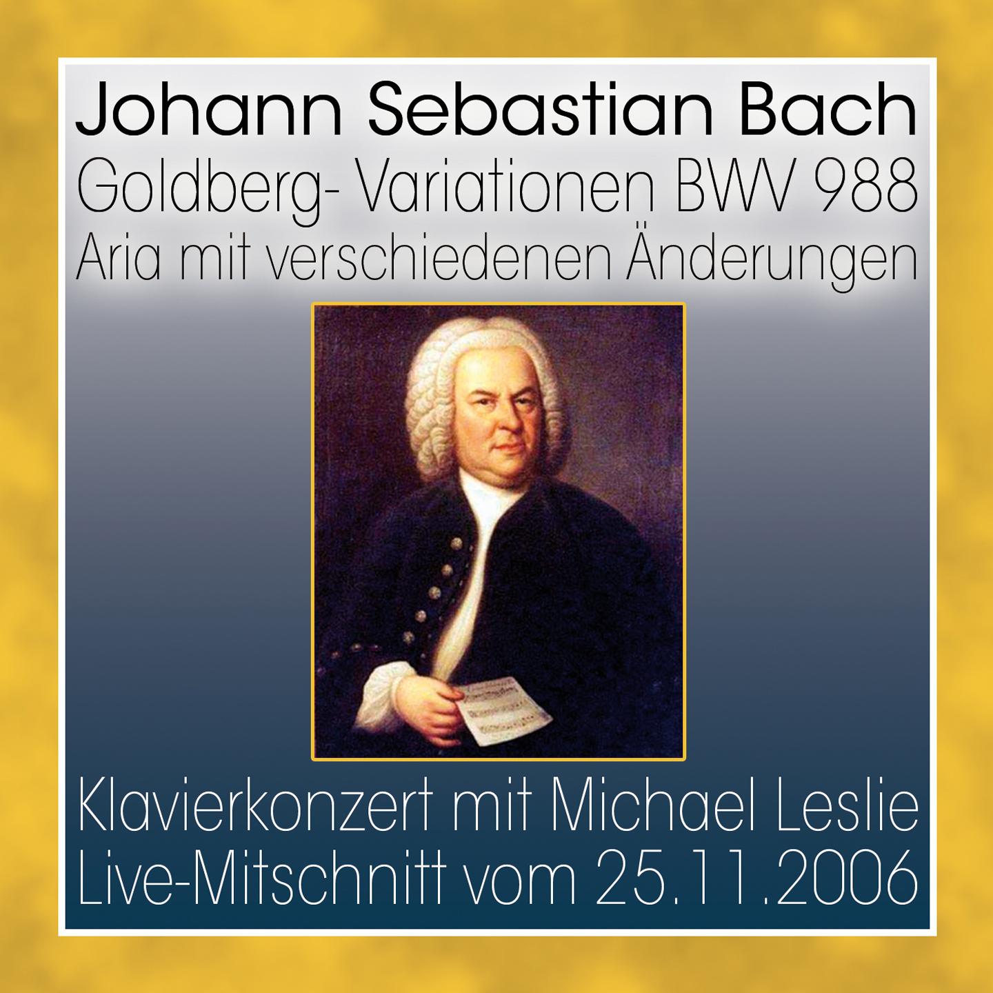 Постер альбома Goldberg-Variationen BWV 988
