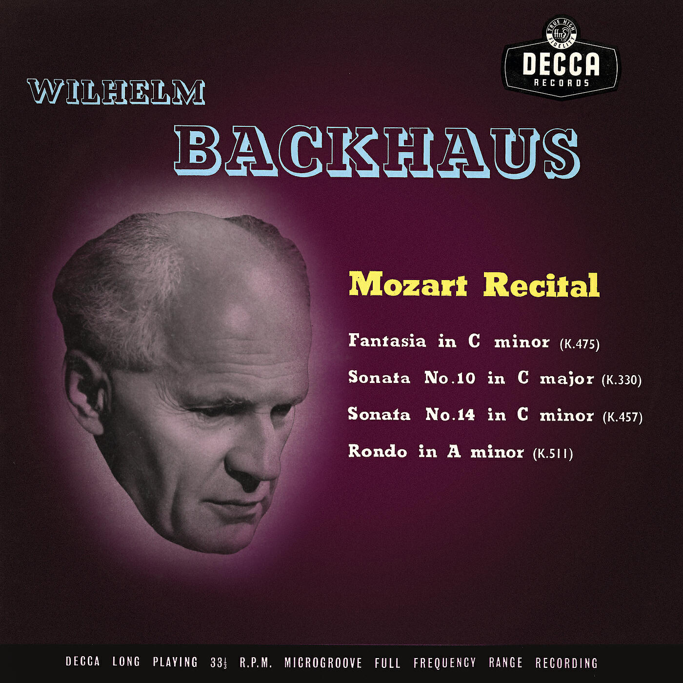 Wilhelm Backhaus - Mozart: Piano Sonata No. 10 in C Major, K. 330 - 1. Allegro moderato