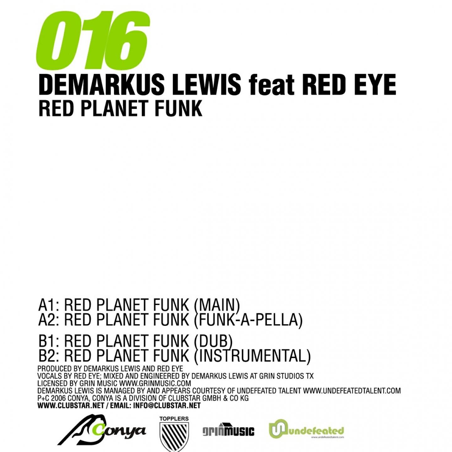 Demarkus Lewis ft Red Eye - Red Planet Funk (Dub)
