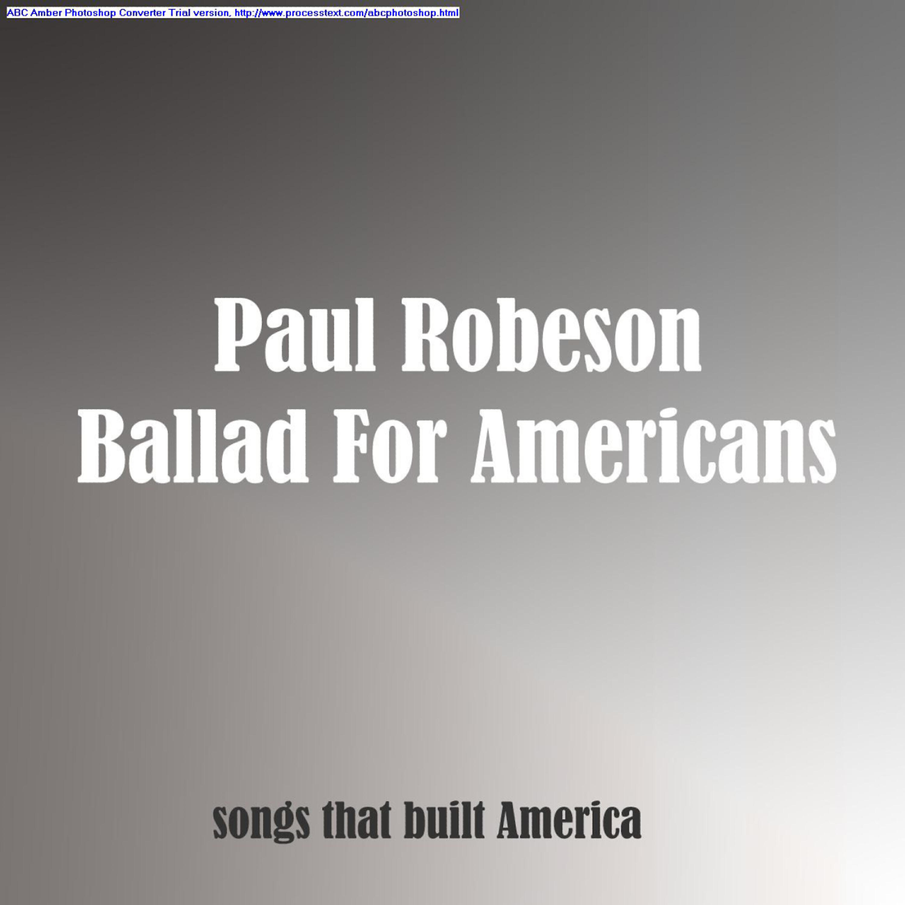Paul Robeson - Get On Board Little Children