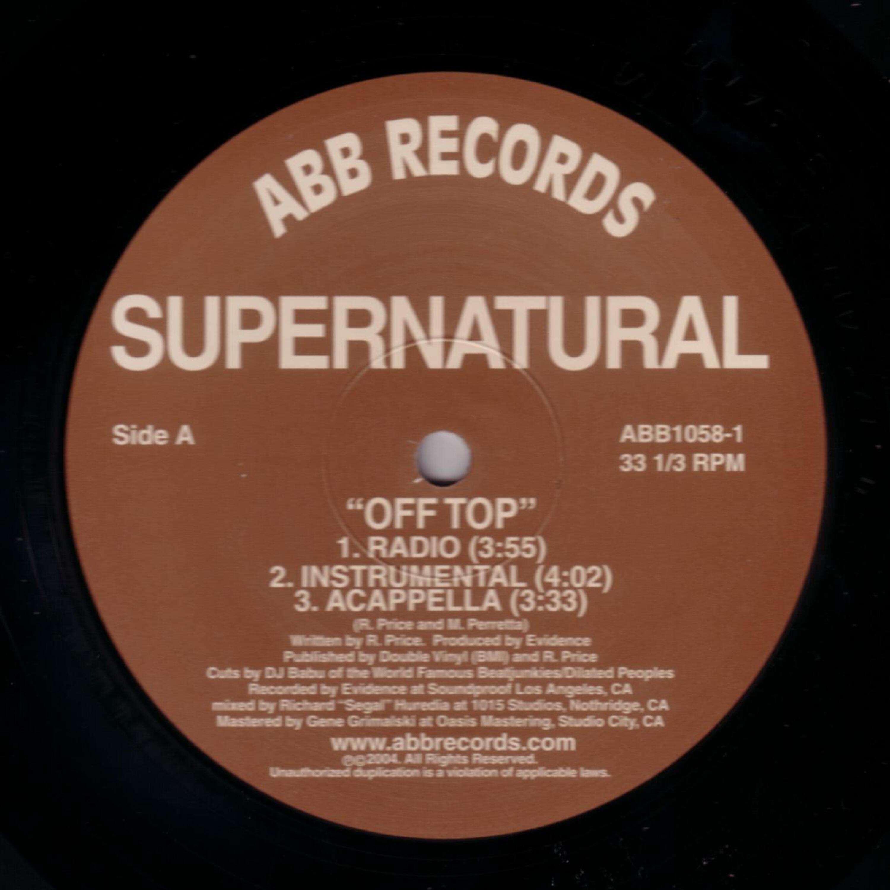 Supernatural - Off Top (Acappella)