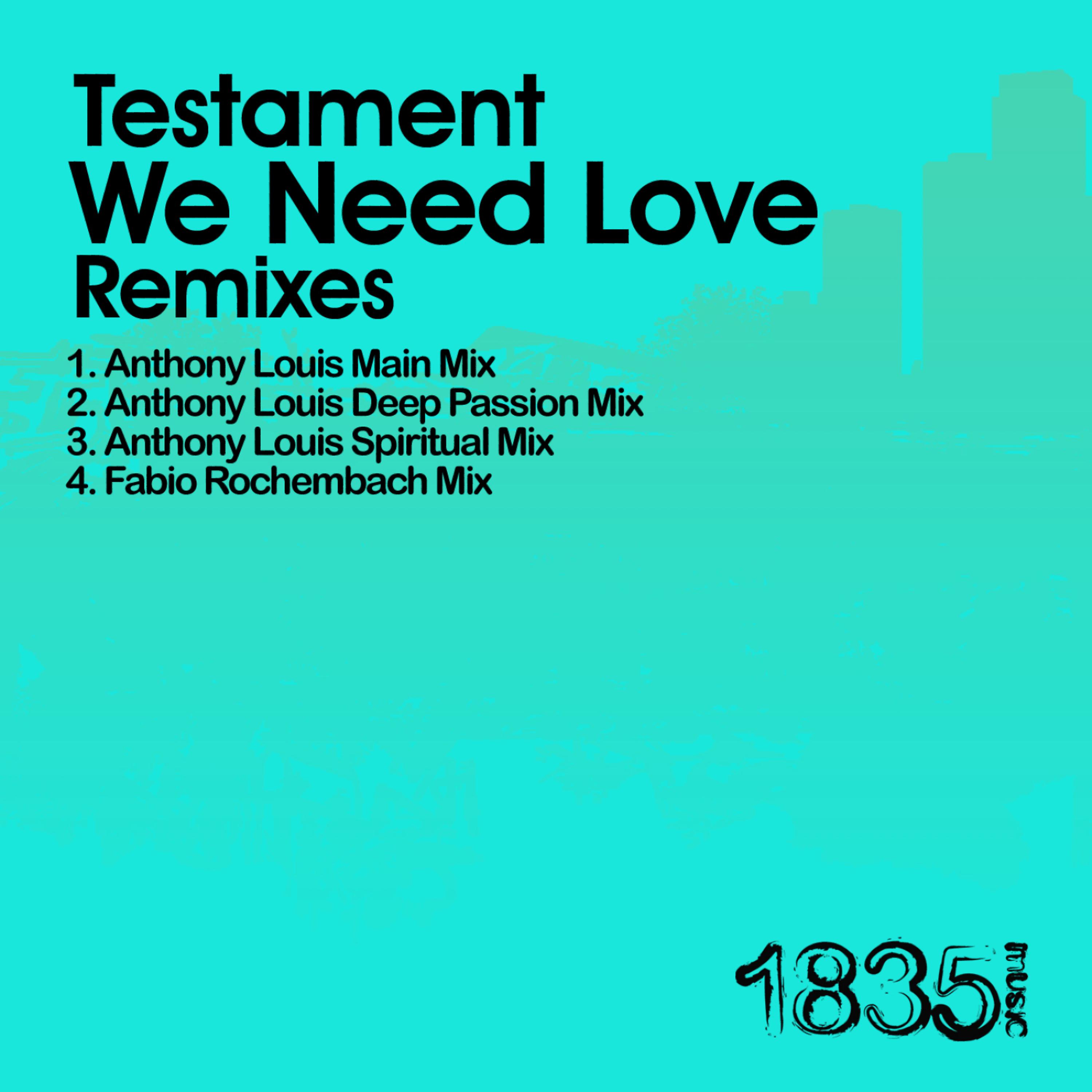 Постер альбома We Need Love (Anthony Louis Mixes)