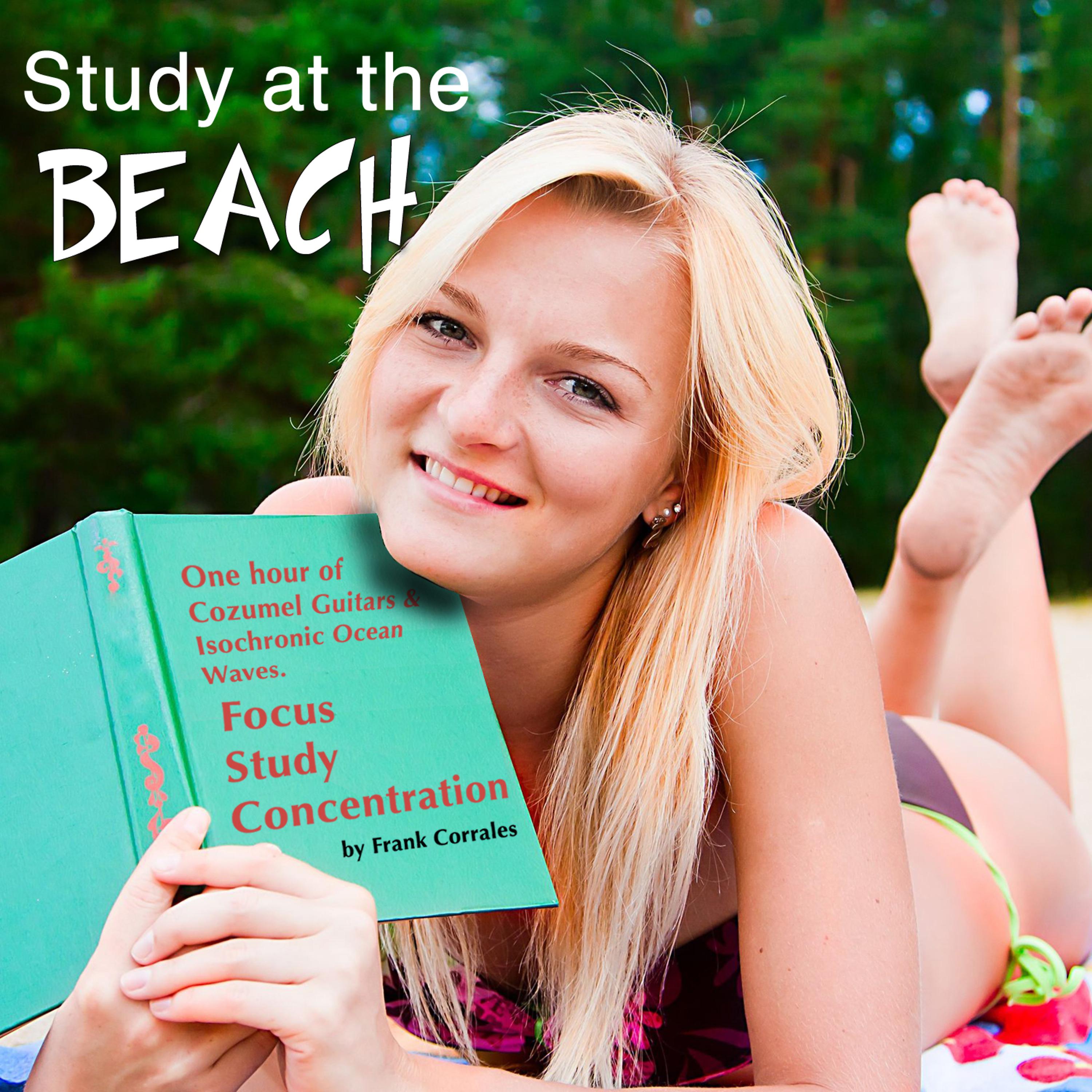 Постер альбома Study at the Beach: One Hour of Cozumel Guitars & Isochronic Ocean Waves (For Focus, Study & Concentration)