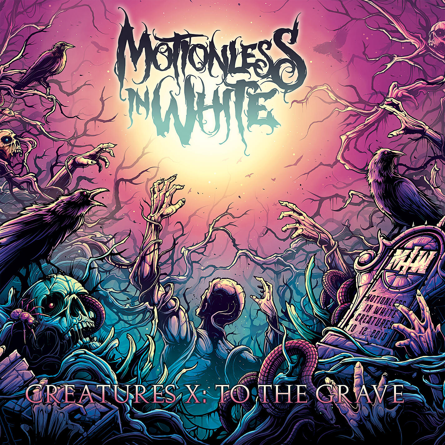 Песни motionless in white. Motionless in White обложка. Motionless in White обложки альбомов. Motionless in White обложка группы. Motionless in White creatures x: to the Grave.