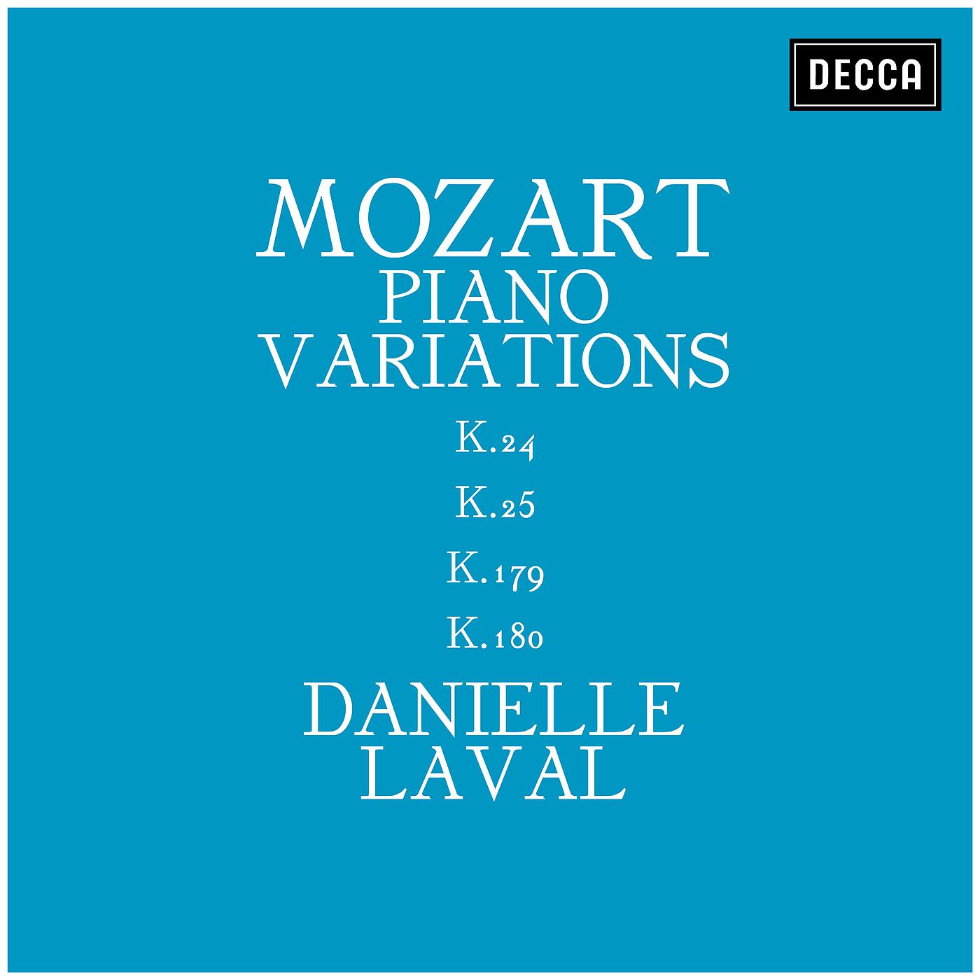 Постер альбома Mozart: Piano Variations K.24, K.25, K.179, K.180