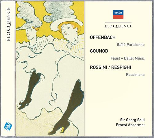 Постер альбома Offenbach: Gaité Parisienne; Gounod: Faust Ballet Music; Rossini/Respighi: Rossiniana