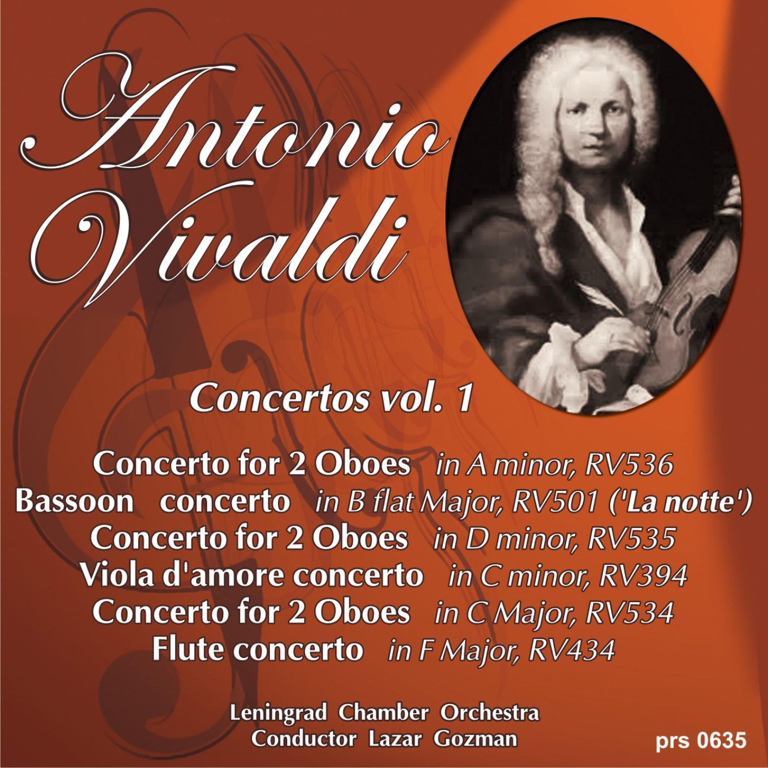Постер альбома Antonio Vivaldi. Viola D'amore Moncerto in C Minor, RV 394
