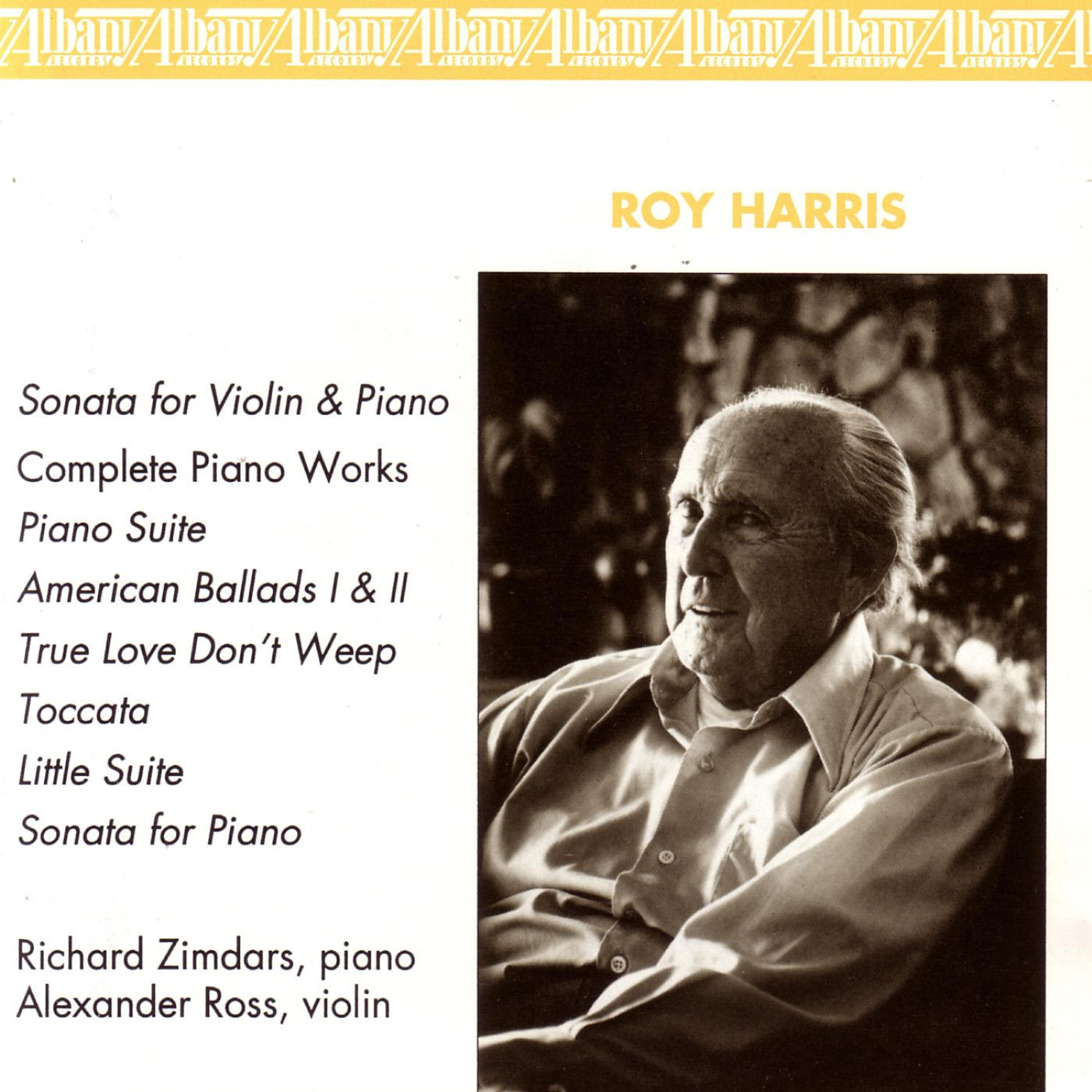 Richard Zimdars - Sonata for Violin and Piano: Dotted Quarter = 72