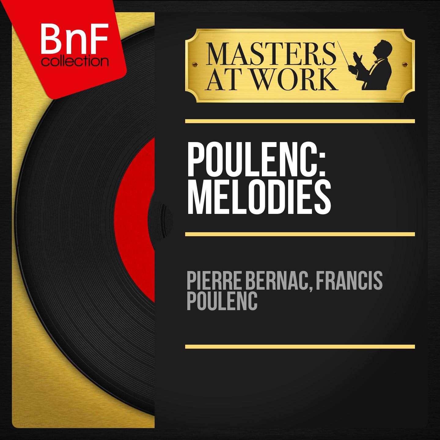 Постер альбома Poulenc: Mélodies (Mono Version)
