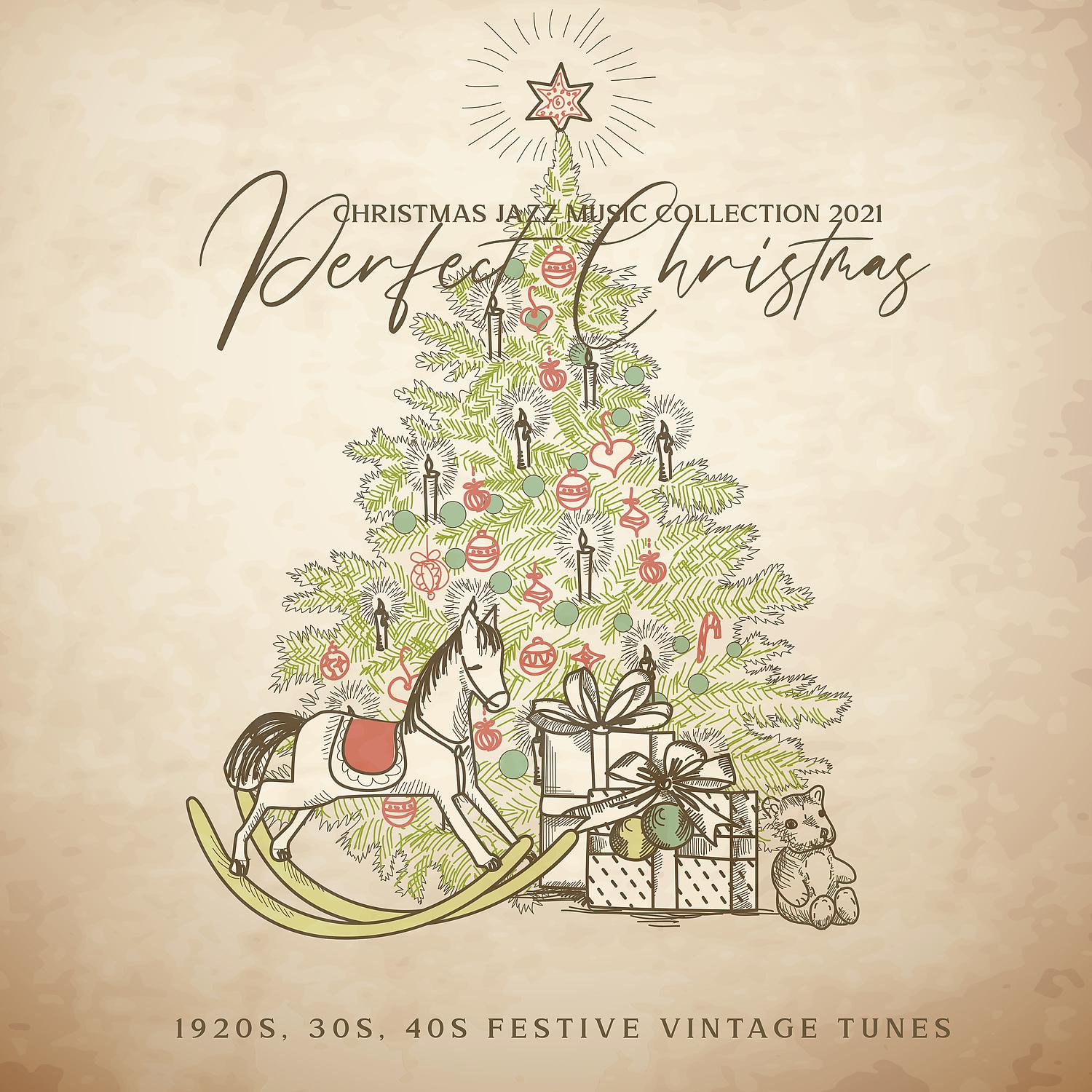 Постер альбома Christmas Jazz Music Collection 2021: Perfect Christmas - 1920s, 30s, 40s Festive Vintage Tunes, Julenissen Xmas Band of the 40s, 1930's Vintage Christmas Music Mix