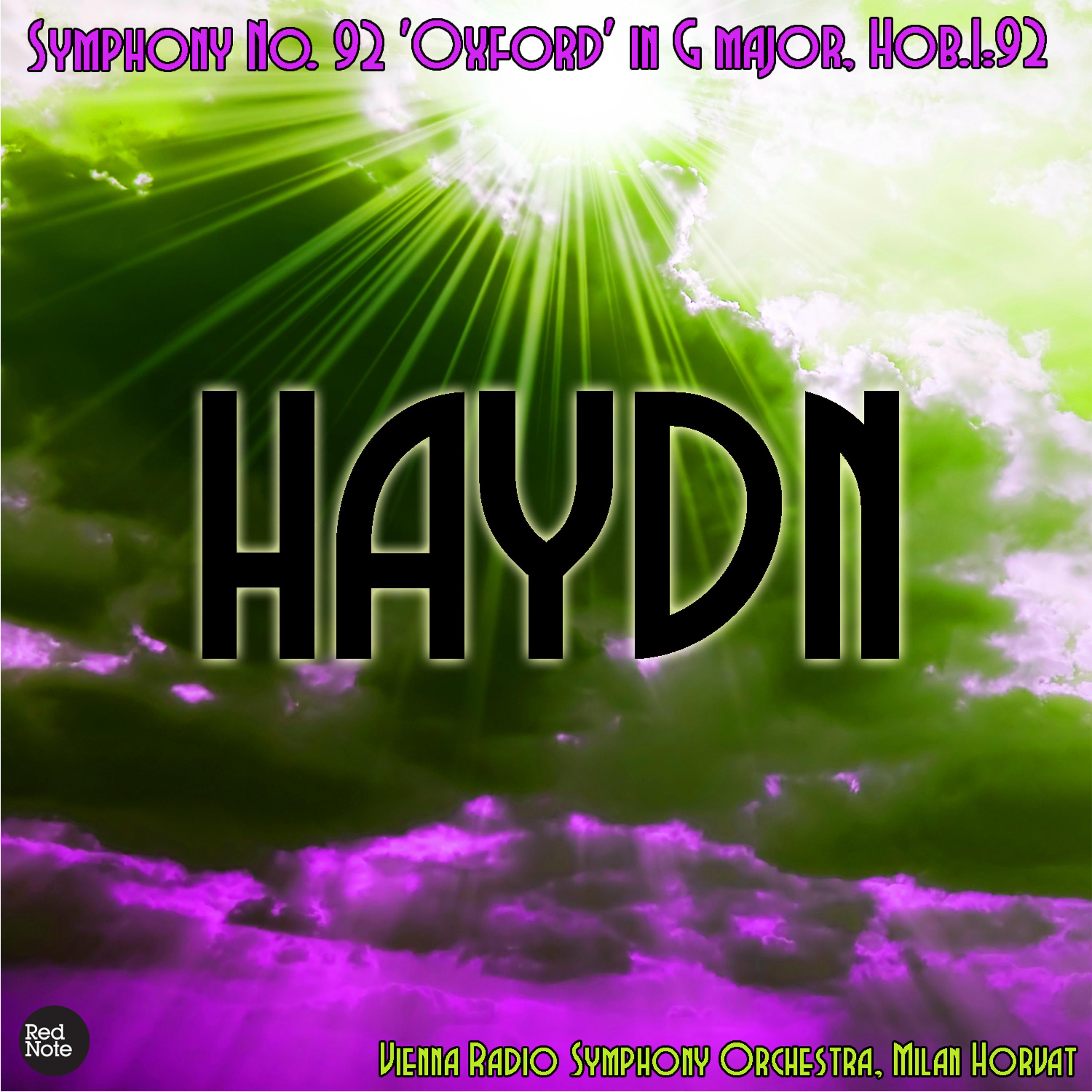 Постер альбома Haydn: Symphony No. 92 'Oxford' in G major, Hob.I:92