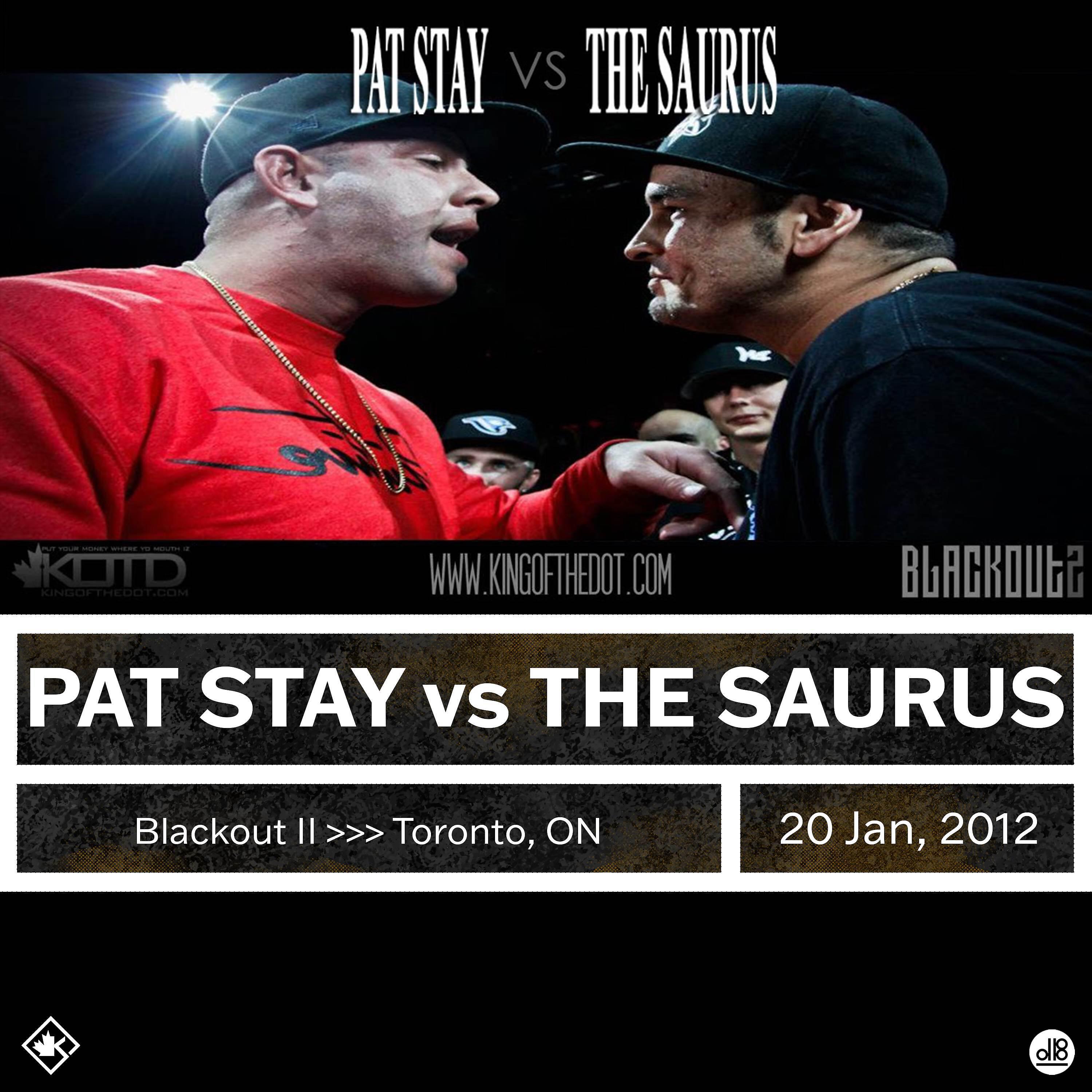 King Of The Dot - Round 1 - Pat Stay - Pat Stay vs The Saurus