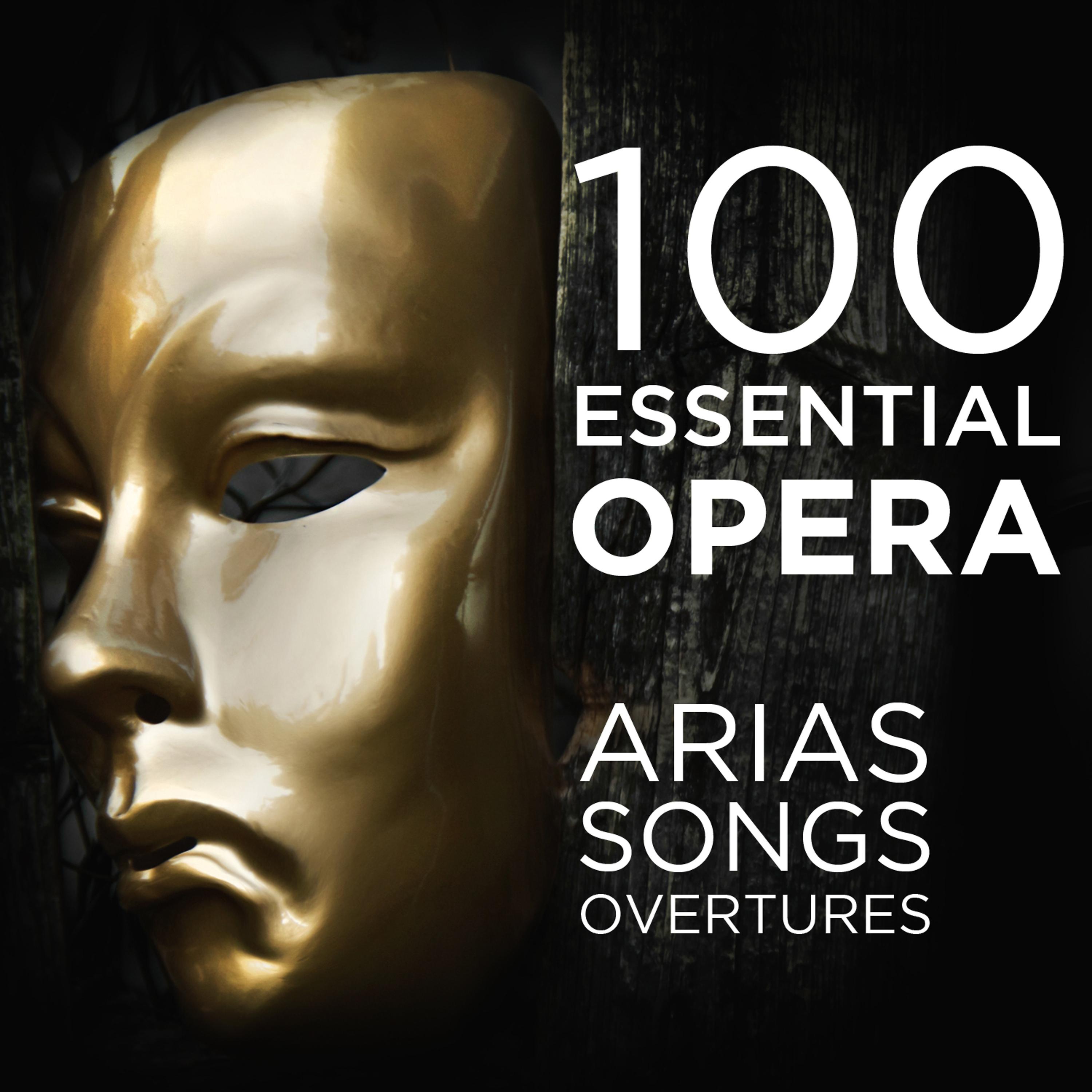 Постер альбома 100 Essential Opera Arias, Songs & Overtures: The Very Best  Soprano, Tenor, Baritone, Bass & Mezzo Solos, Duets, Trios & Choruses from Mozart, Beethoven, Verdi, Rossini, Puccini & More