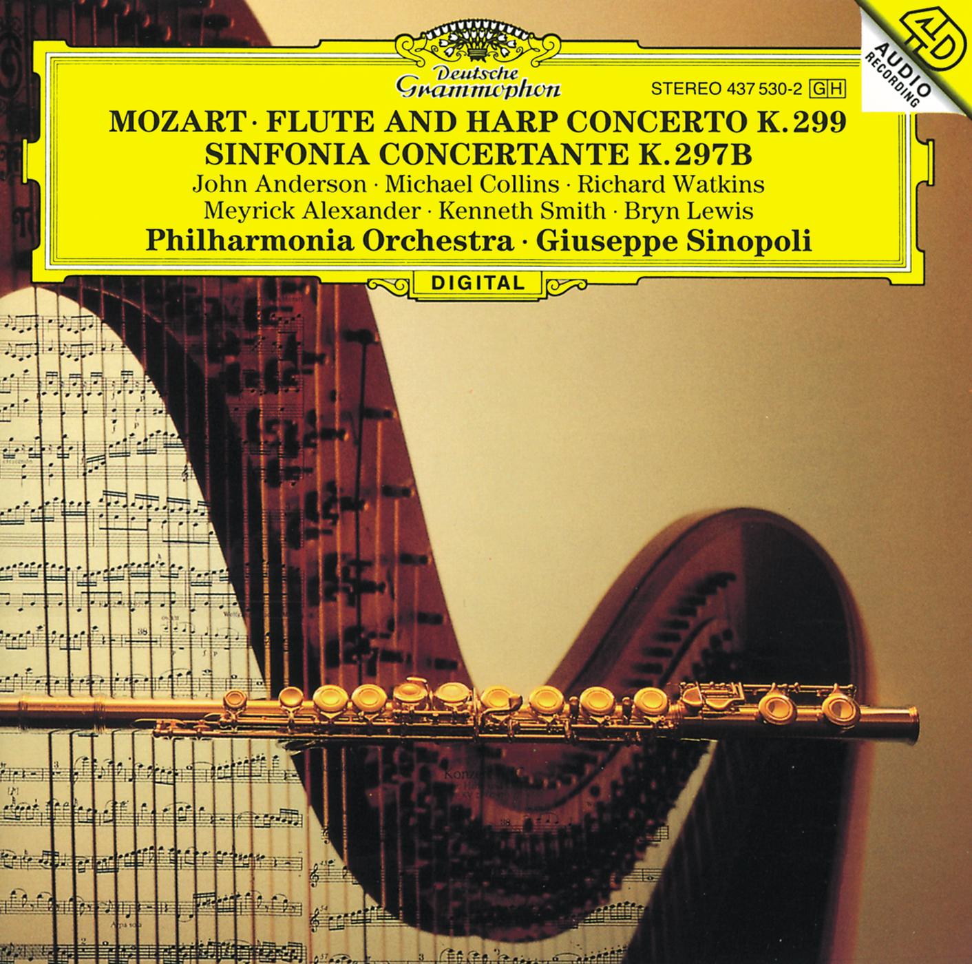 Постер альбома Mozart: Flute & Harp Concerto K.299; Sinfonia concertante K.297b