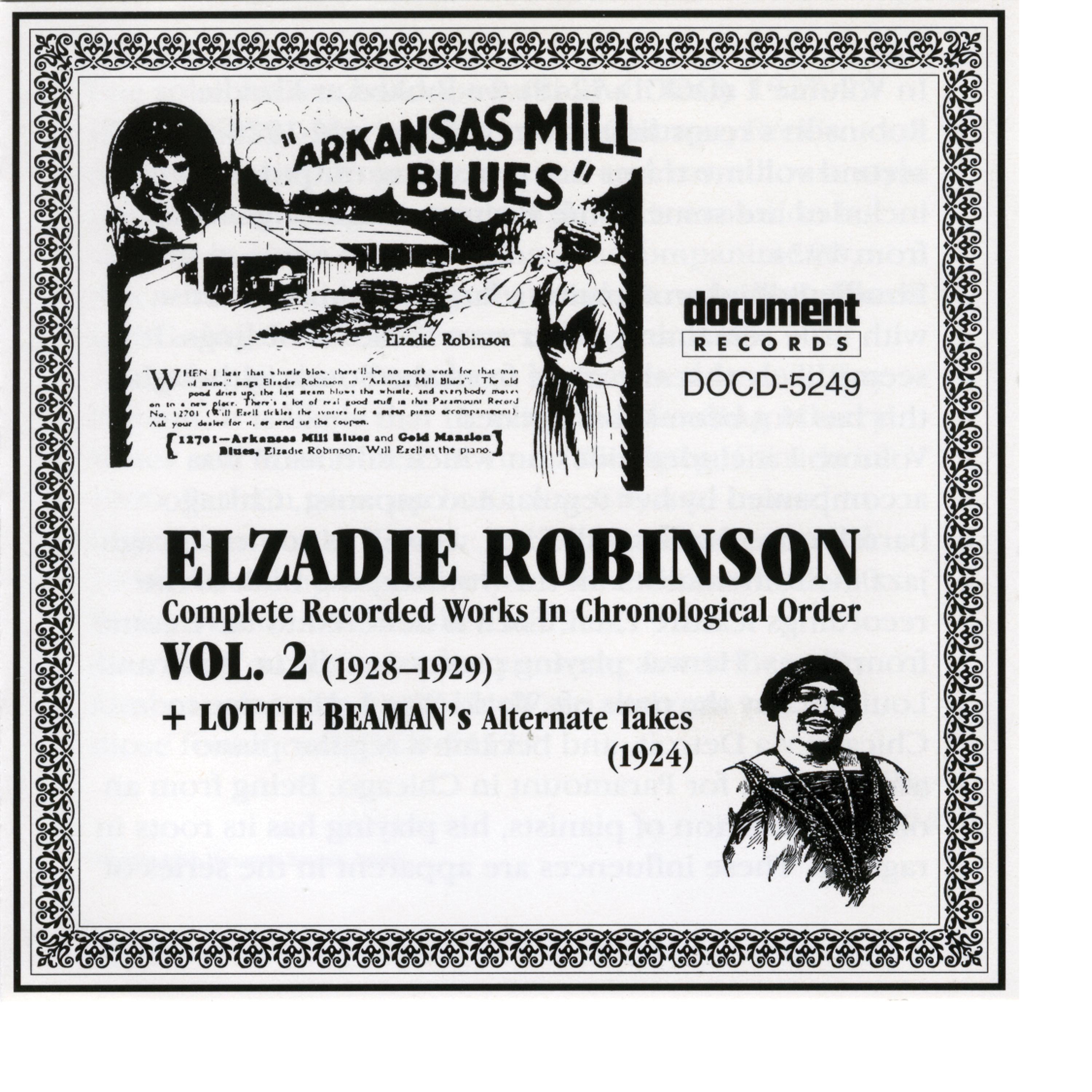 Постер альбома Elzadie Robinson Vol. 2 1928-1929