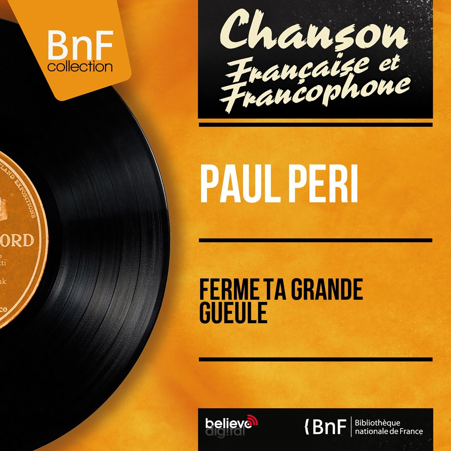 Постер альбома Ferme ta grande gueule (Mono Version)