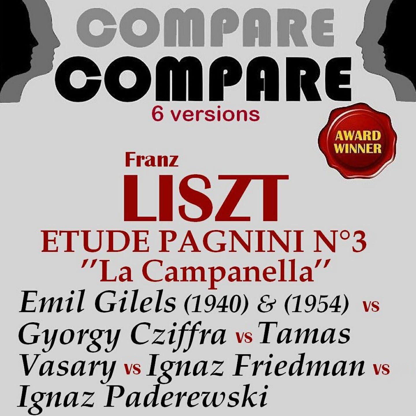 Gyorgy Cziffra - Grandes études de Paganini, S. 141: No. 3, La campanella. Allegretto