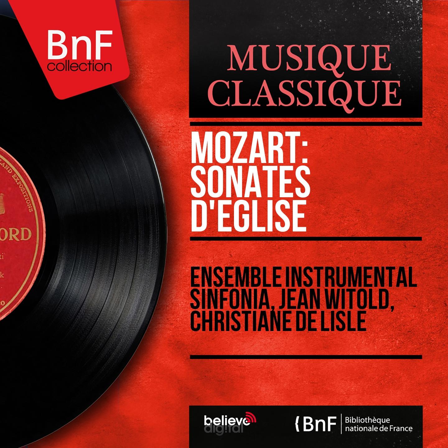 Постер альбома Mozart: Sonates d'église (Mono Version)