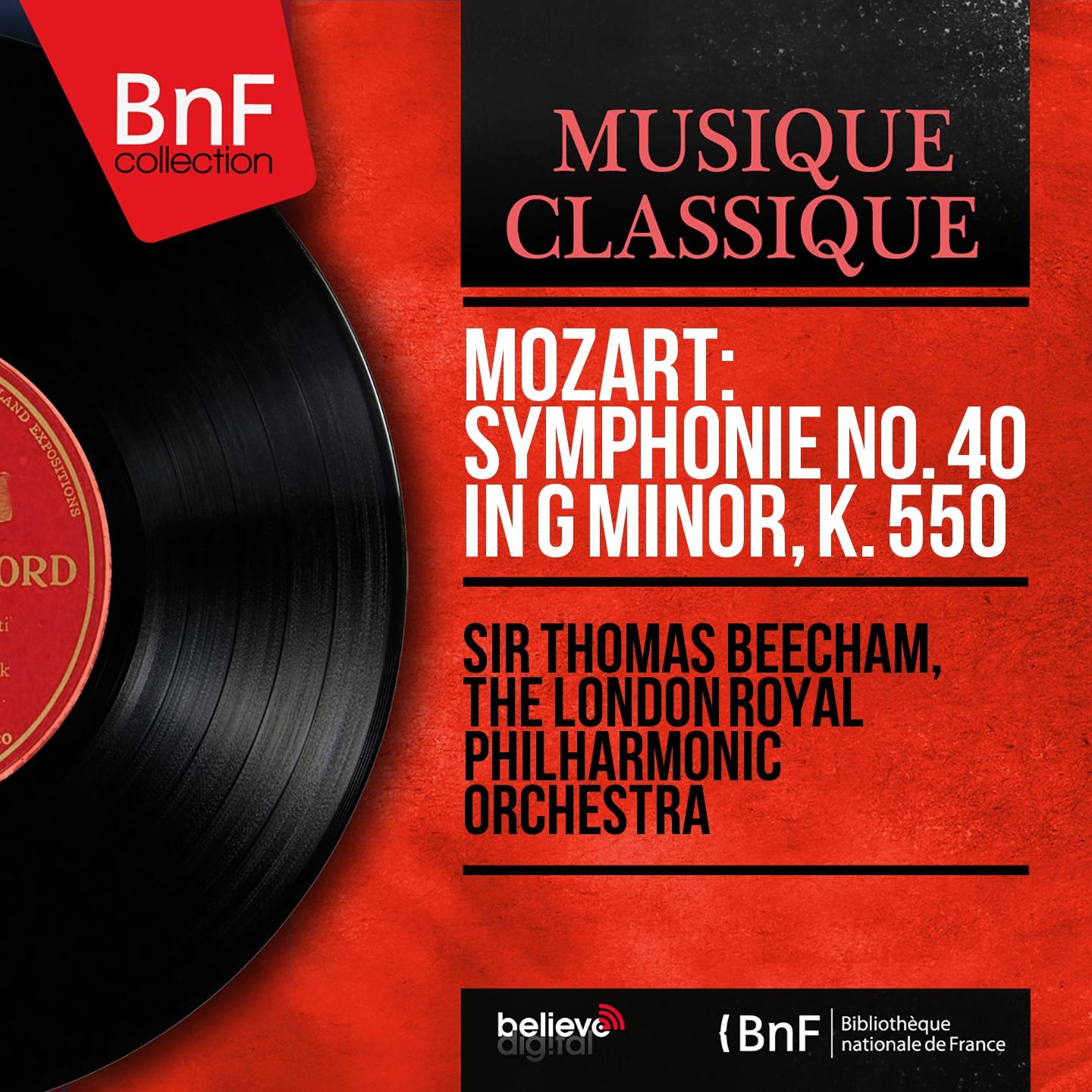 Постер альбома Mozart: Symphonie No. 40 in G Minor, K. 550 (Mono Version)