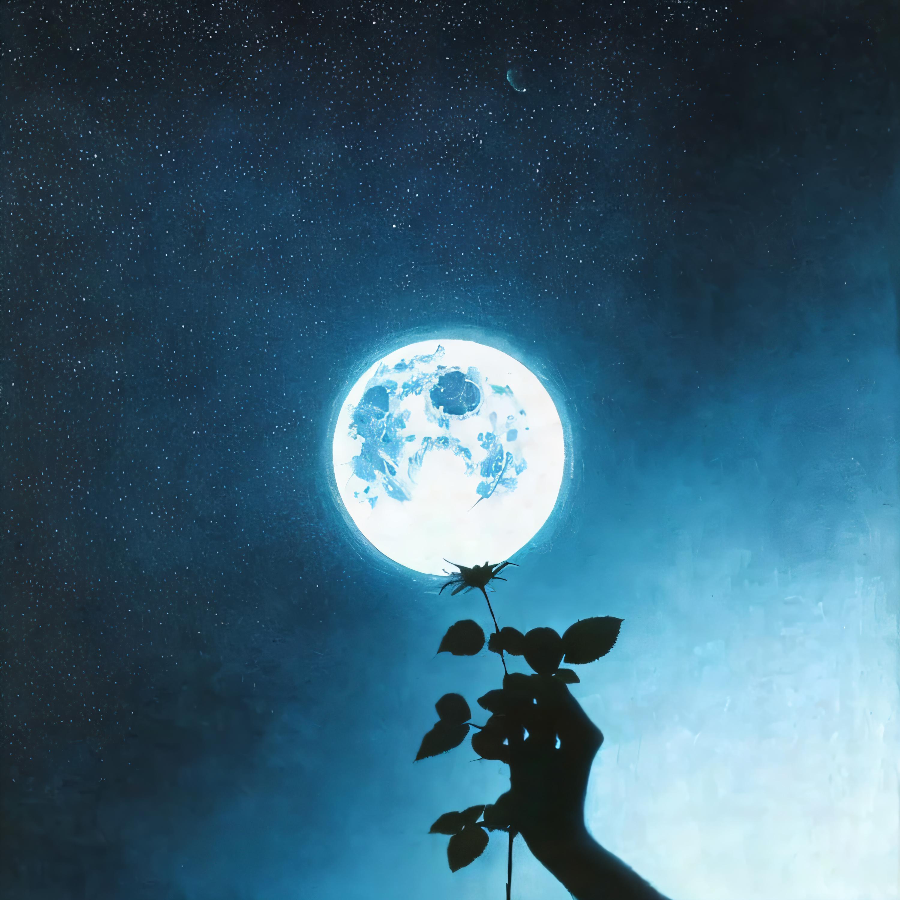 Постер альбома на луну