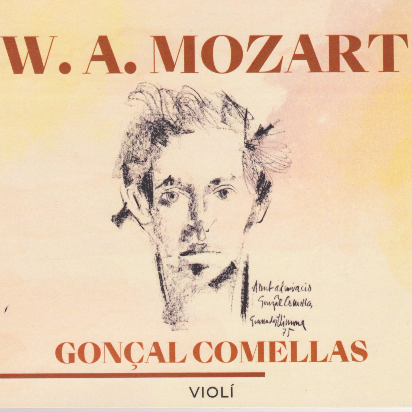 Постер альбома Gonçal Comellas - Mozart Concert en Re per a violí. Concert en La. (1977)