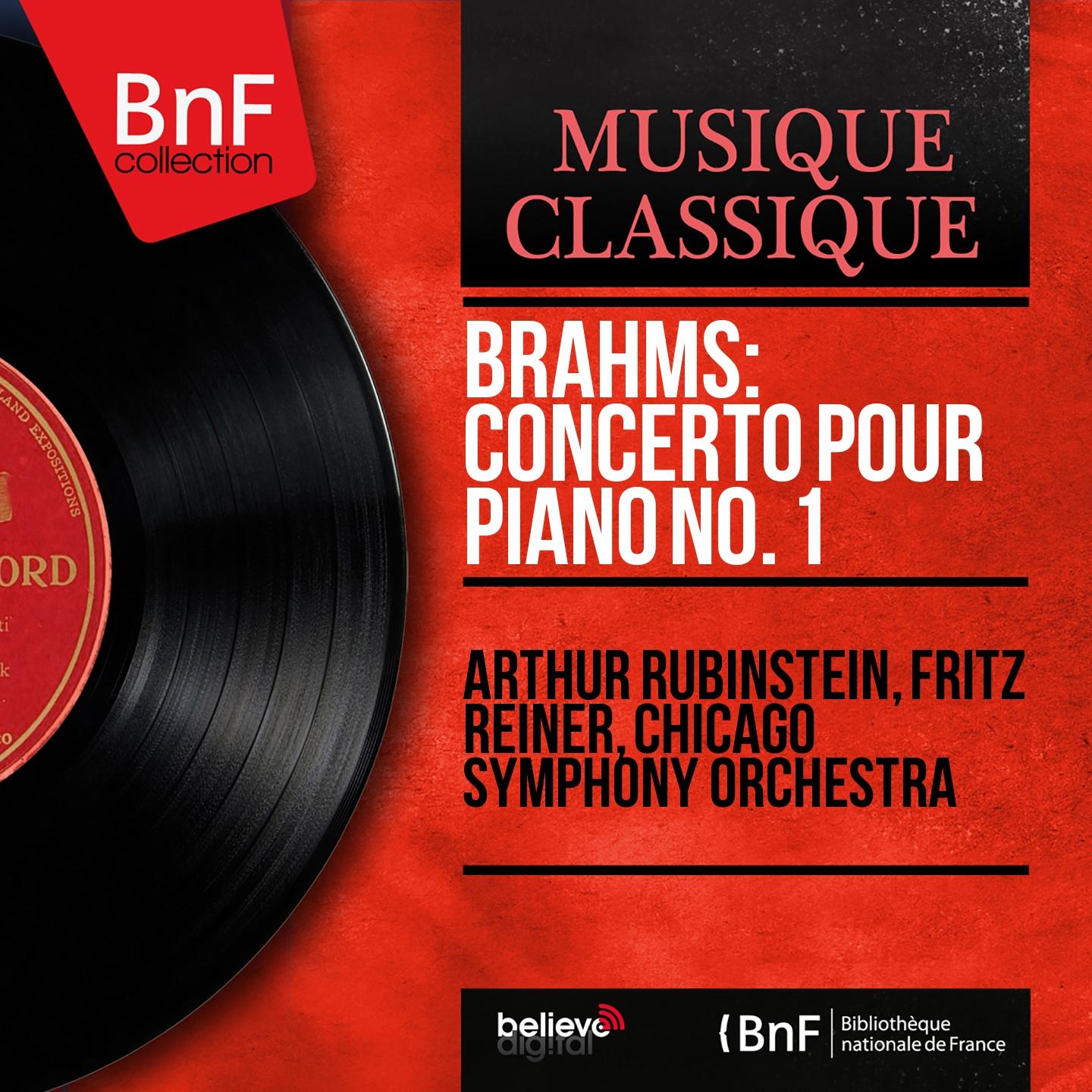 Постер альбома Brahms: Concerto pour piano No. 1 (Mono Version)