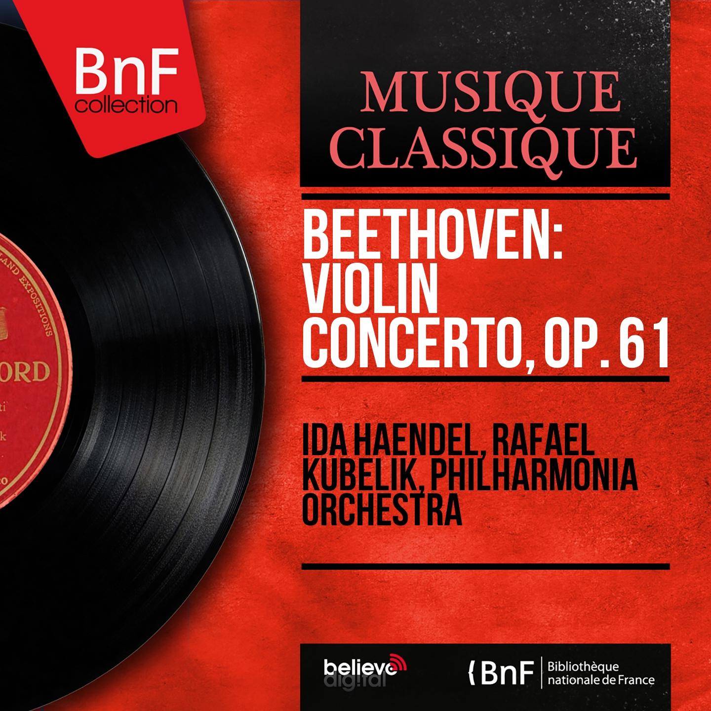 Постер альбома Beethoven: Violin Concerto, Op. 61 (Mono Version)