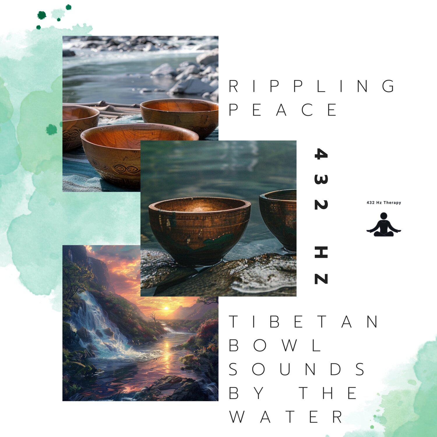 Постер альбома Rippling Peace: 432 Hz Tibetan Bowl Sounds by the Water