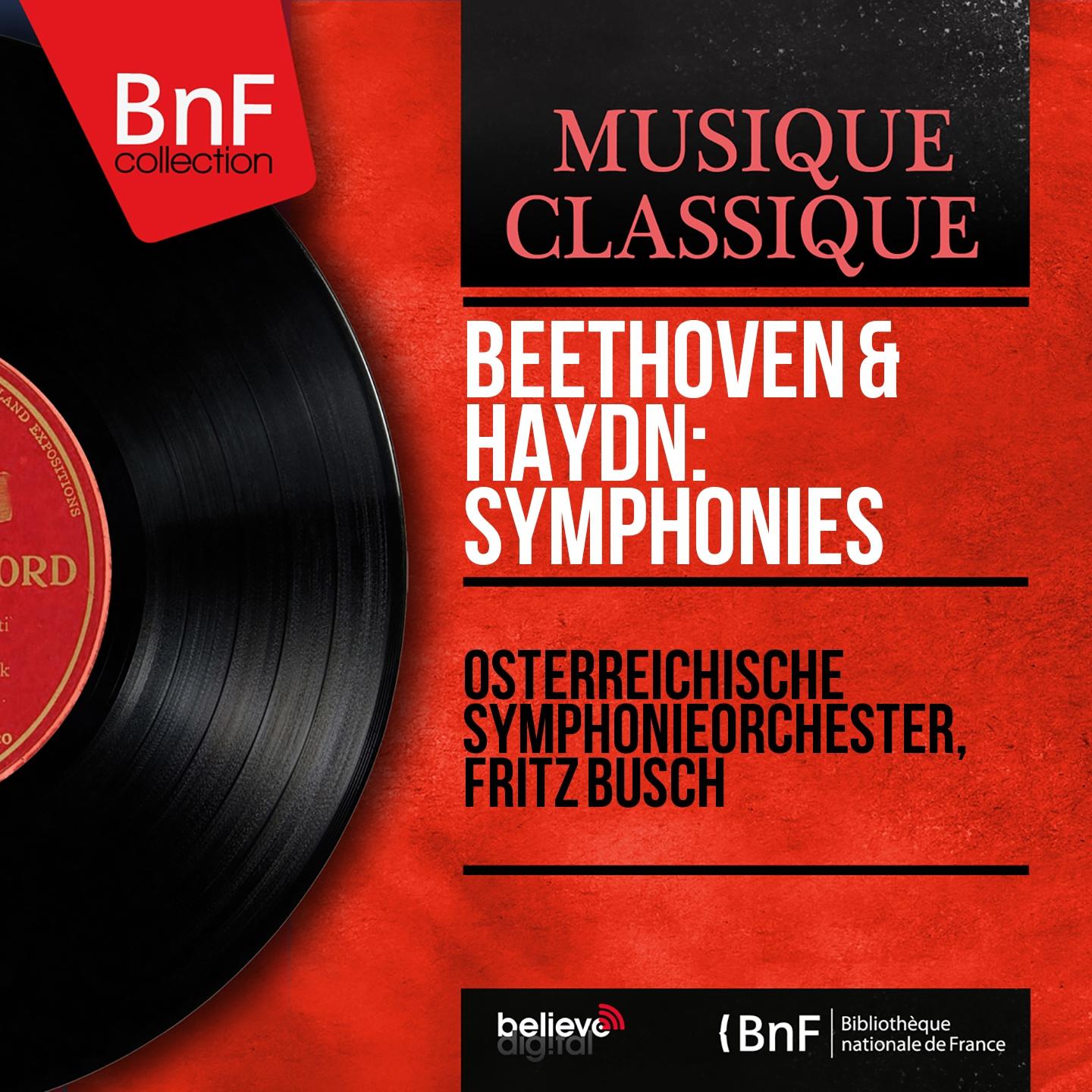 Постер альбома Beethoven & Haydn: Symphonies (Mono Version)