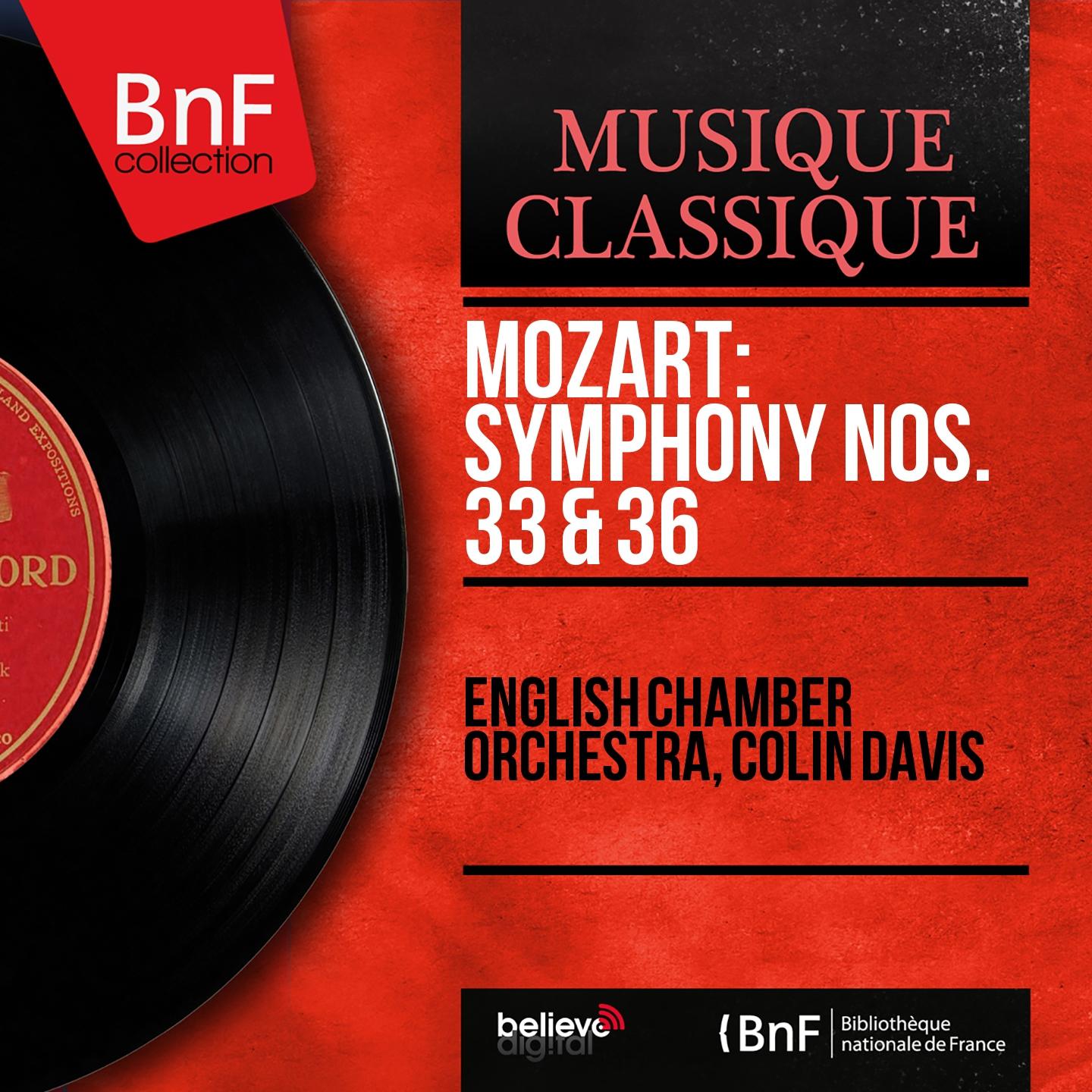Постер альбома Mozart: Symphony Nos. 33 & 36 (Mono Version)