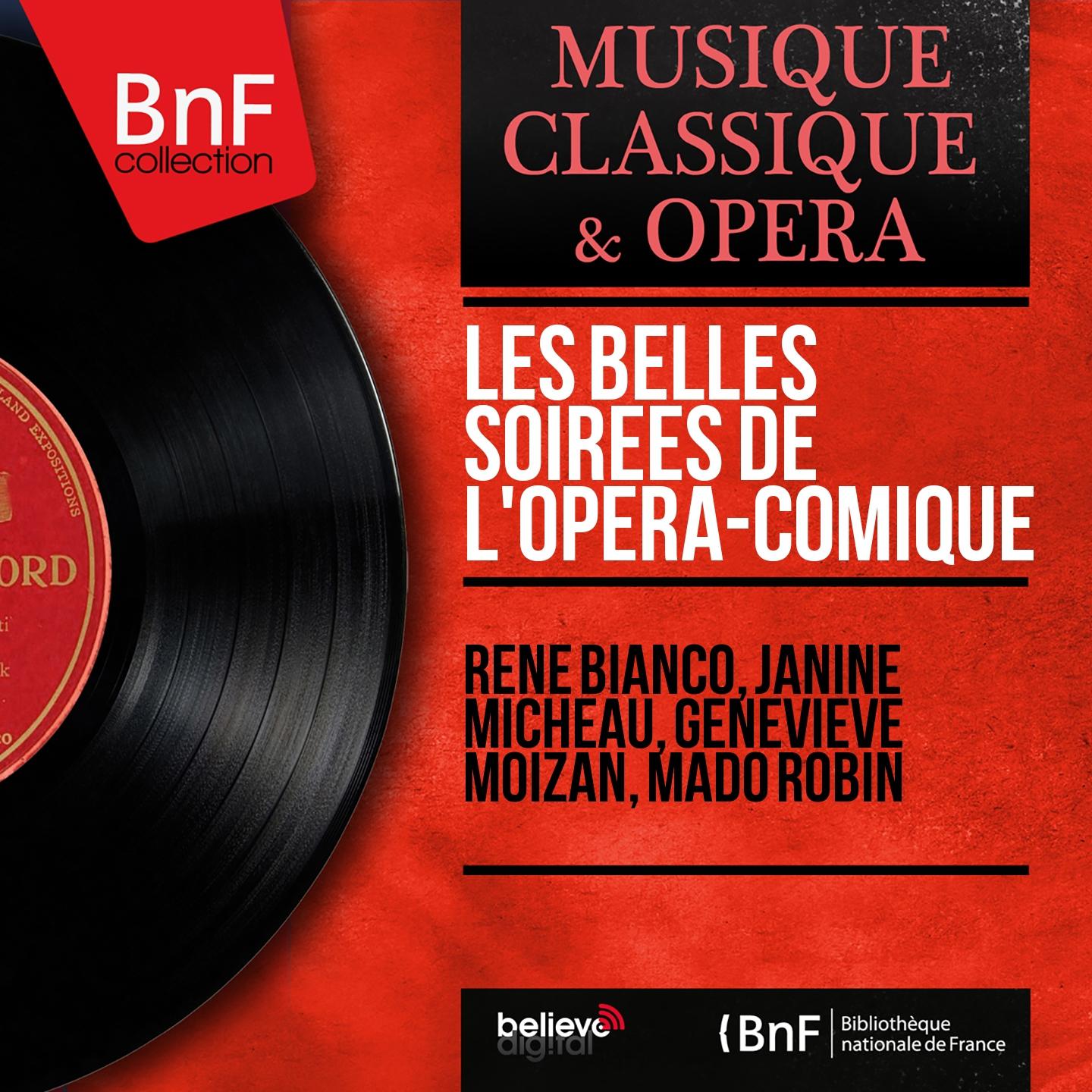 Постер альбома Les belles soirées de l'opéra-comique (Mono Version)