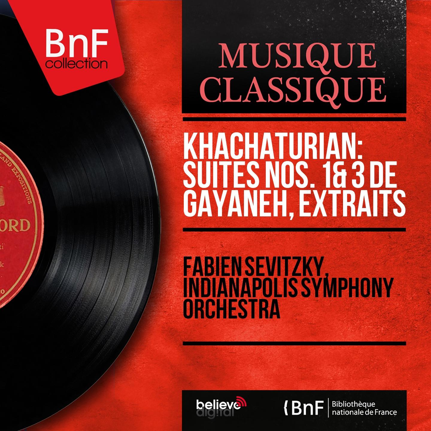 Постер альбома Khachaturian: Suites Nos. 1 & 3 de Gayaneh, extraits (Mono Version)
