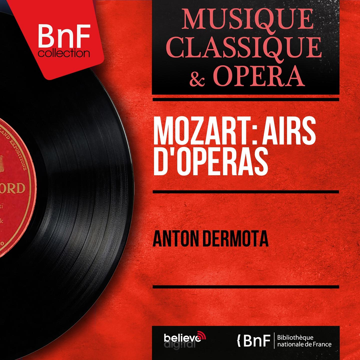 Постер альбома Mozart: Airs d'opéras (Mono Version)