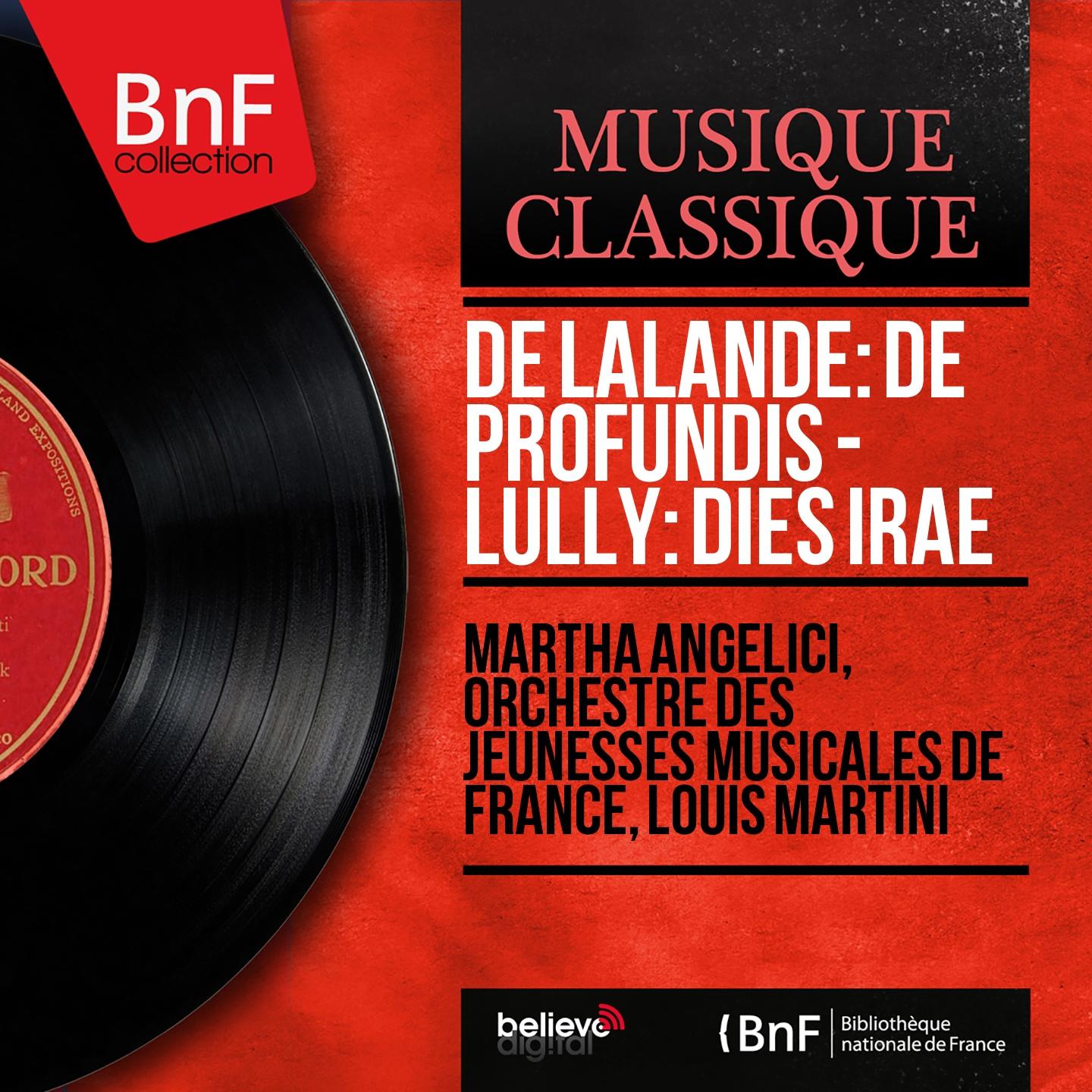 Постер альбома De Lalande: De profundis - Lully: Dies irae (Mono Version)