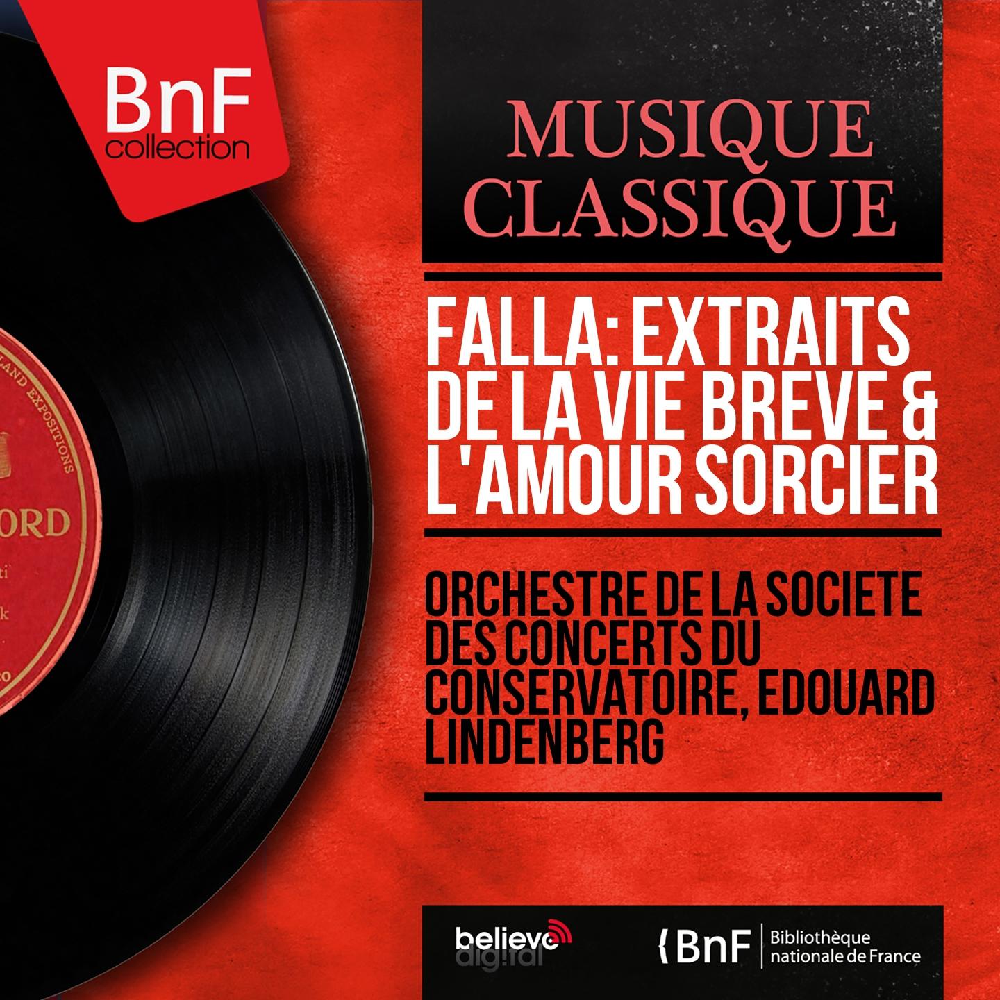 Постер альбома Falla: Extraits de La vie brève & L'amour sorcier (Mono Version)
