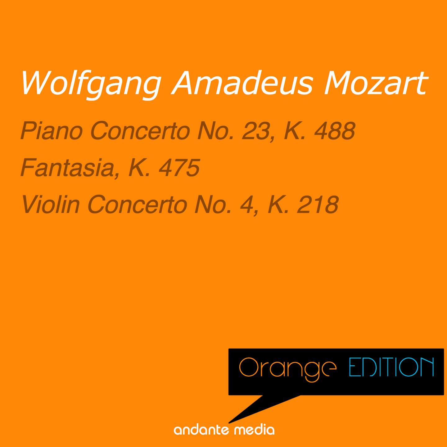 Постер альбома Orange Edition - Mozart: Piano Concerto No. 23, K. 488 & Violin Concerto No. 4, K. 218