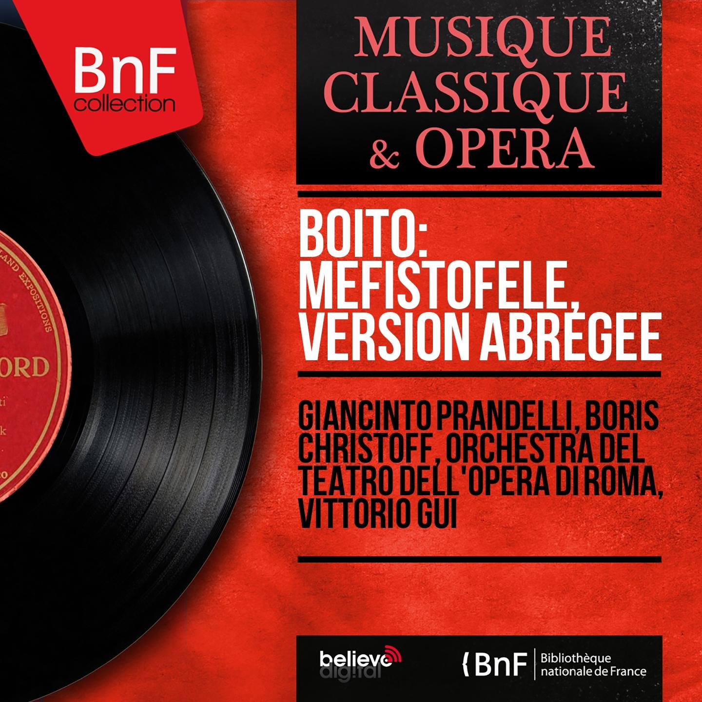 Постер альбома Boito: Mefistofele, version abrégée (Mono Version)