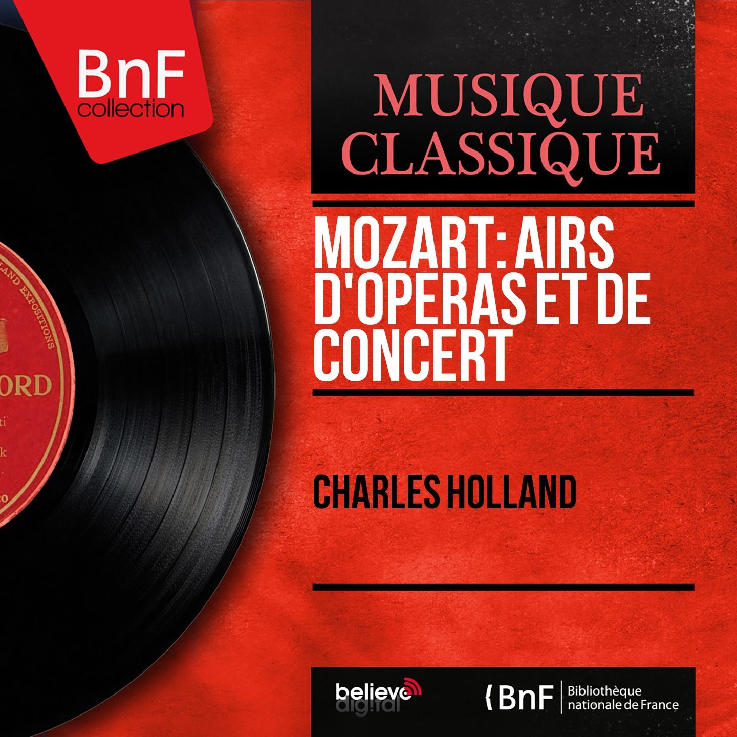 Постер альбома Mozart: Airs d'opéras et de concert (Mono Version)